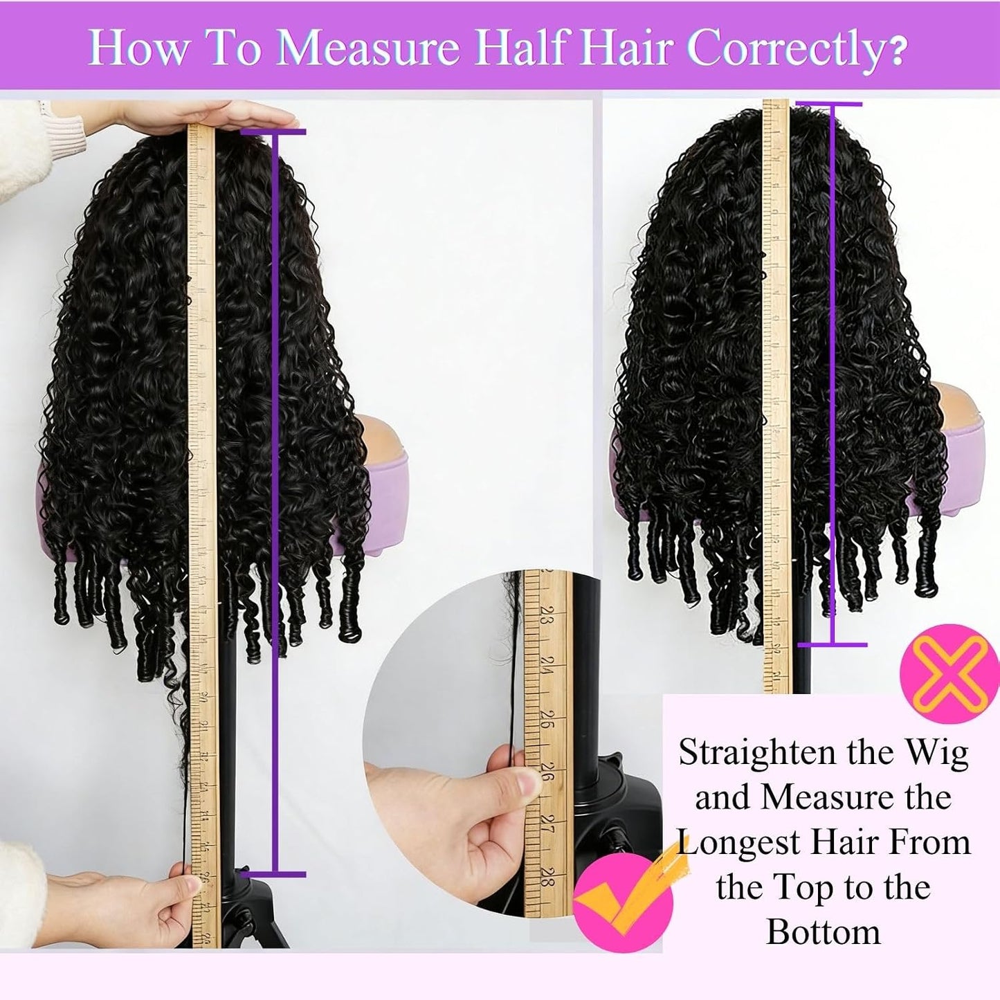 Burmese Curly Half Wig - 200% Density Human Hair | 14-Inch Glueless Flip Over for Black Women