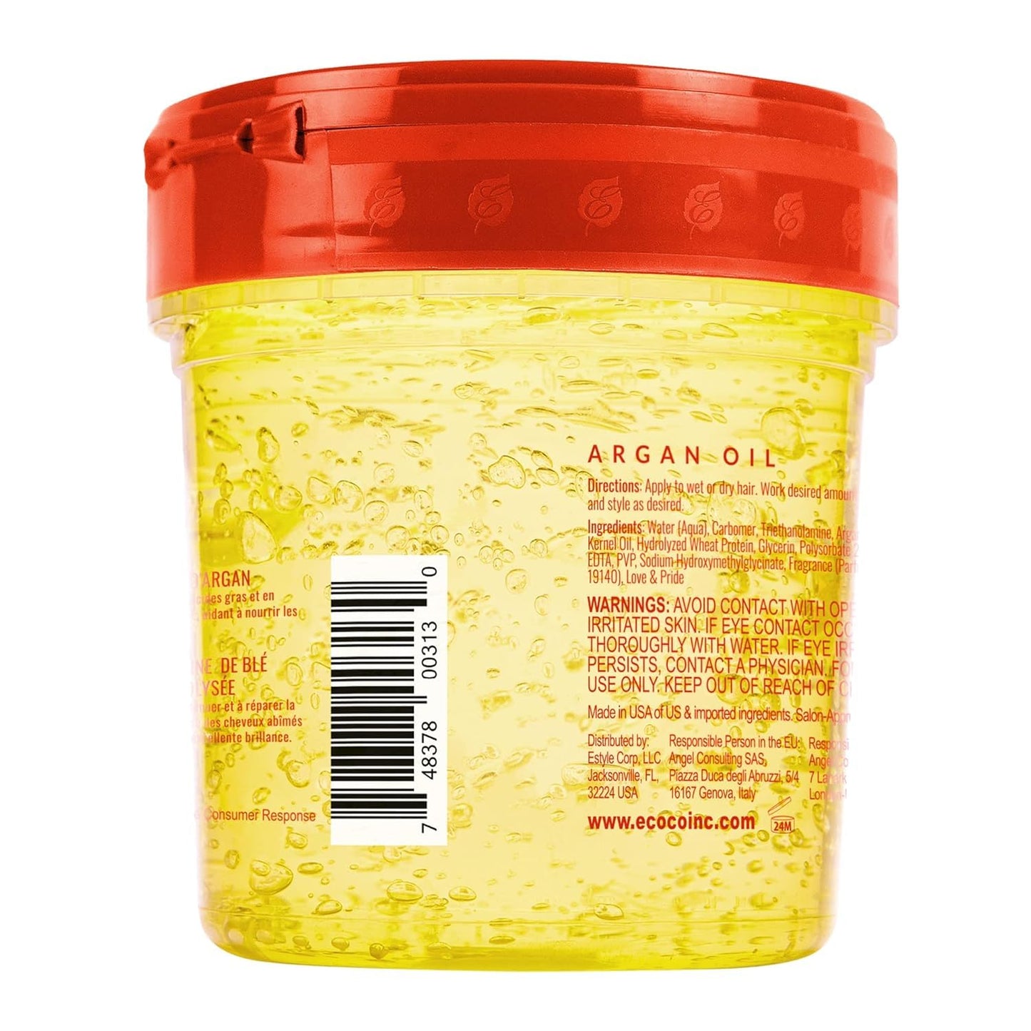 Eco Style Moroccan Argan Oil Styling Gel - Nourishing Hair Gel for Healthy Shine | 8 oz, Maximum Hold