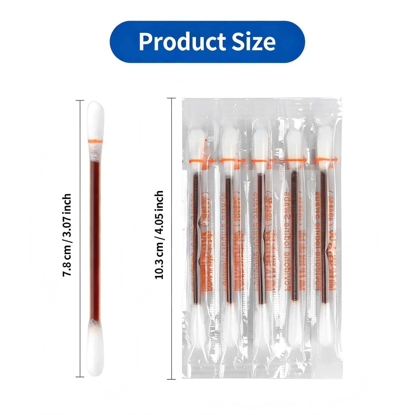100 Sticks Povidone Iodine Swabsticks - FSA/HSA Snap-to-Activate Iodine Swabs for First Aid & Nasal Care, 10% Solution Wound Care Supplies, Individually Wrapped in Reusable Case