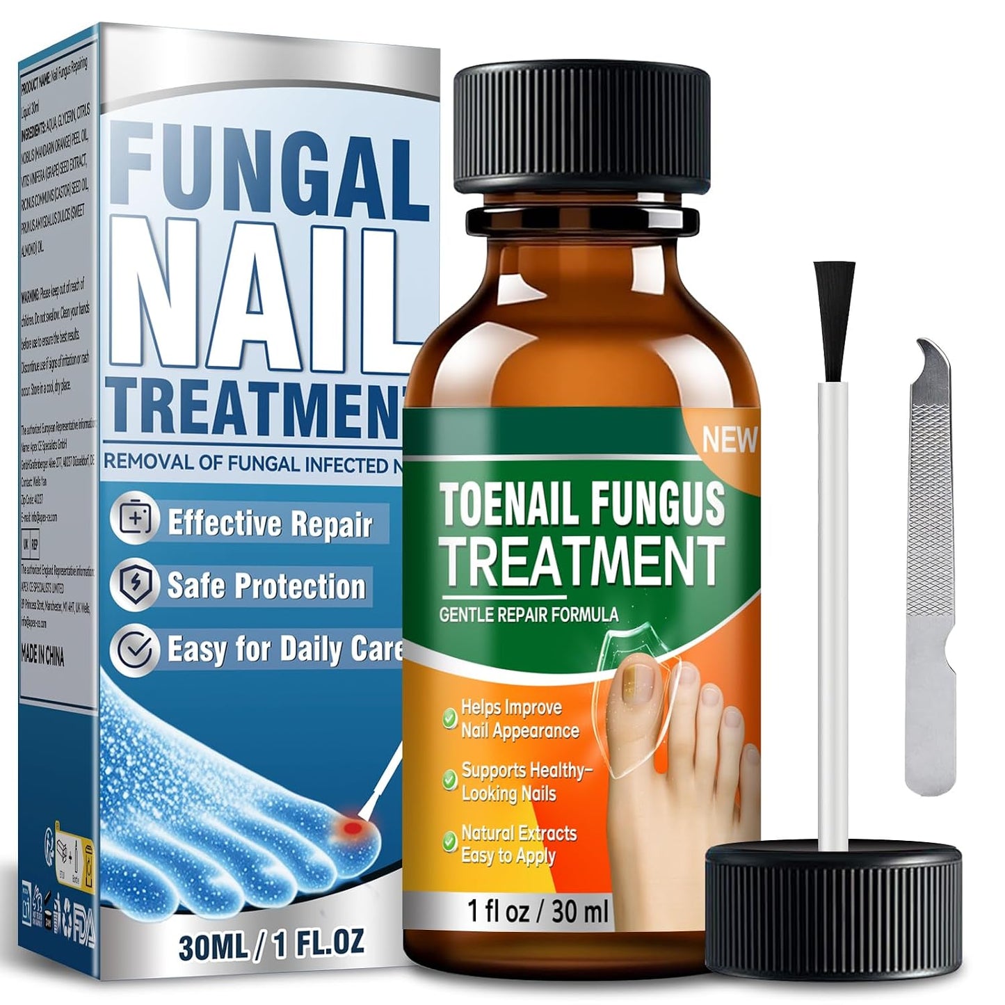 Toenail Fungus Treatment - Extra Strength Nail Repair with Tea Tree Oil, Menthol & Vitamin E | 1 fl oz