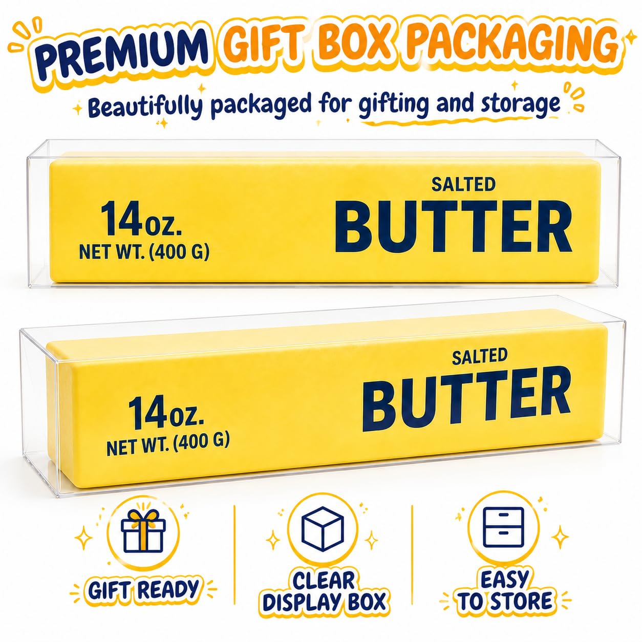 10'' Jumbo Butter Squishy Stick, 14 oz Big Slow Rising Squishies, Large Butter Squeeze Stress Balls, Giant Soft Squeeze for Office Desk & Home Use (1, Giant)