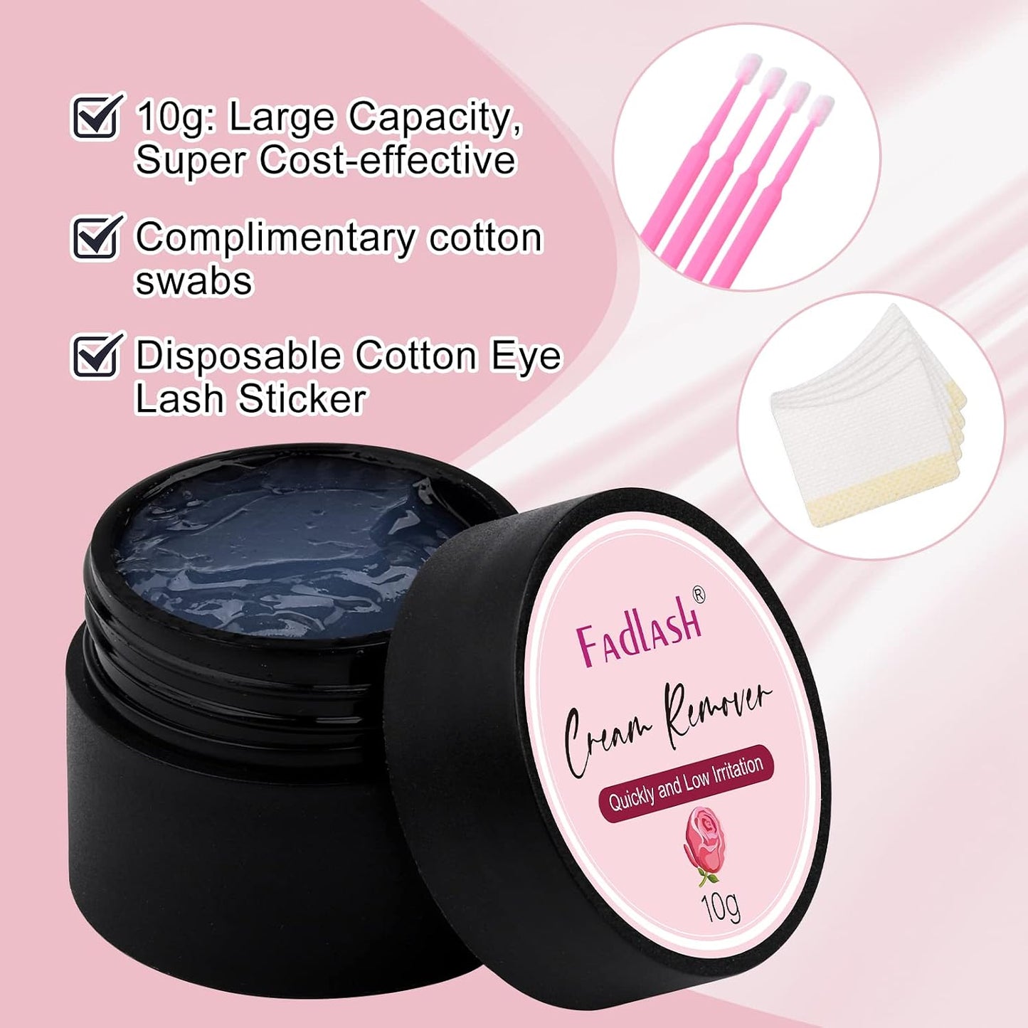 Lash Remover for Eyelash Extensions - 10g Powerful Dissolver with Low Irritation for Salons