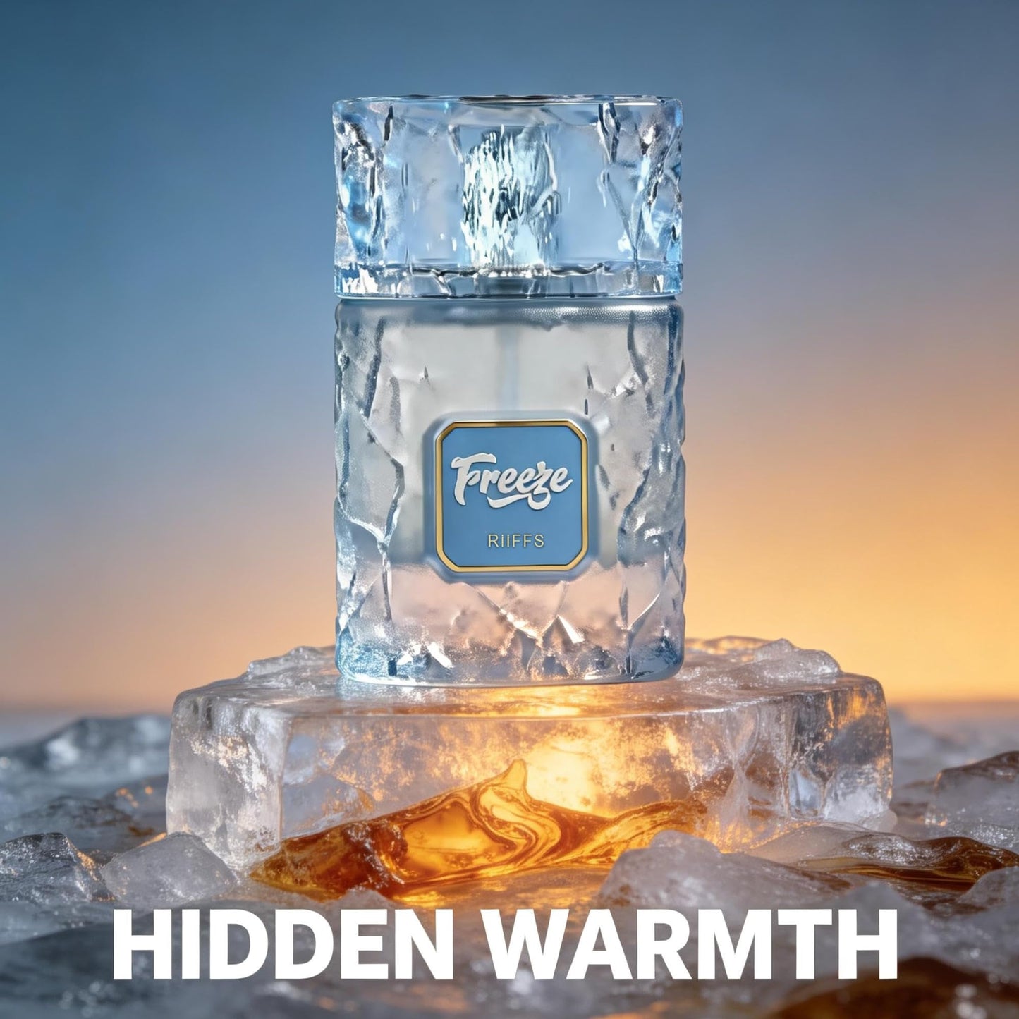 A CENTER Freeze Men's Cologne 100ml Fresh Icy Woody Eau de Parfum Bergamot Spearmint Cedar Scent Gift for Him