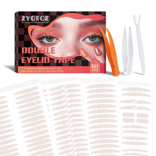 Eyelid Tape, Instant Invisible Eyelid Lifter Strips Ultra-Thin Breathable long-lasting Double Eyelid Tape for Hooded, Droopy, Uneven, Mono-eyelids-New upgrade. (Skin color, 640Pcs（pack of 1))