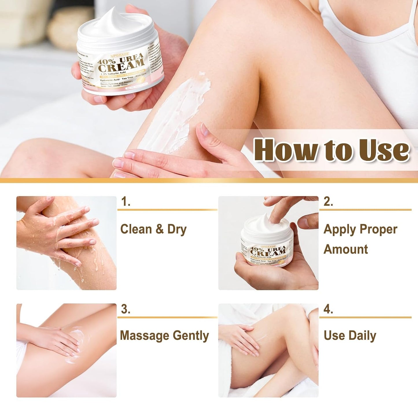 Urea Cream for Feet 40% - Deep Softening Foot Cream for Cracked Heels & Calluses | Fast-Absorbing Moisturizer