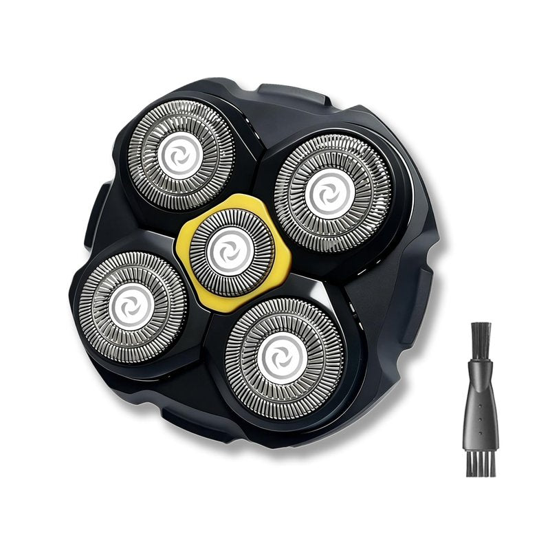 Electric Shaver Replacement Heads Compatible with Mirotouch Titanium Head Shaver, for Bald Men,5D Stainless Steel Blades for Wet Dry Bald Shaving, Waterproof.