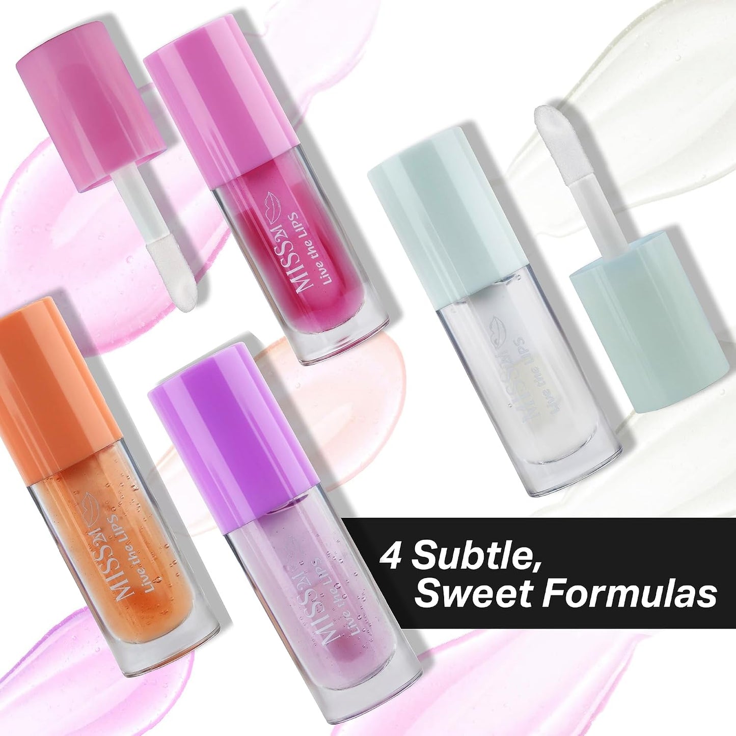 Hydrating Clear Lip Gloss - Nourishing Jojoba Oil Lip Plumper | 01 Strawberry, 0.14 Fl Oz