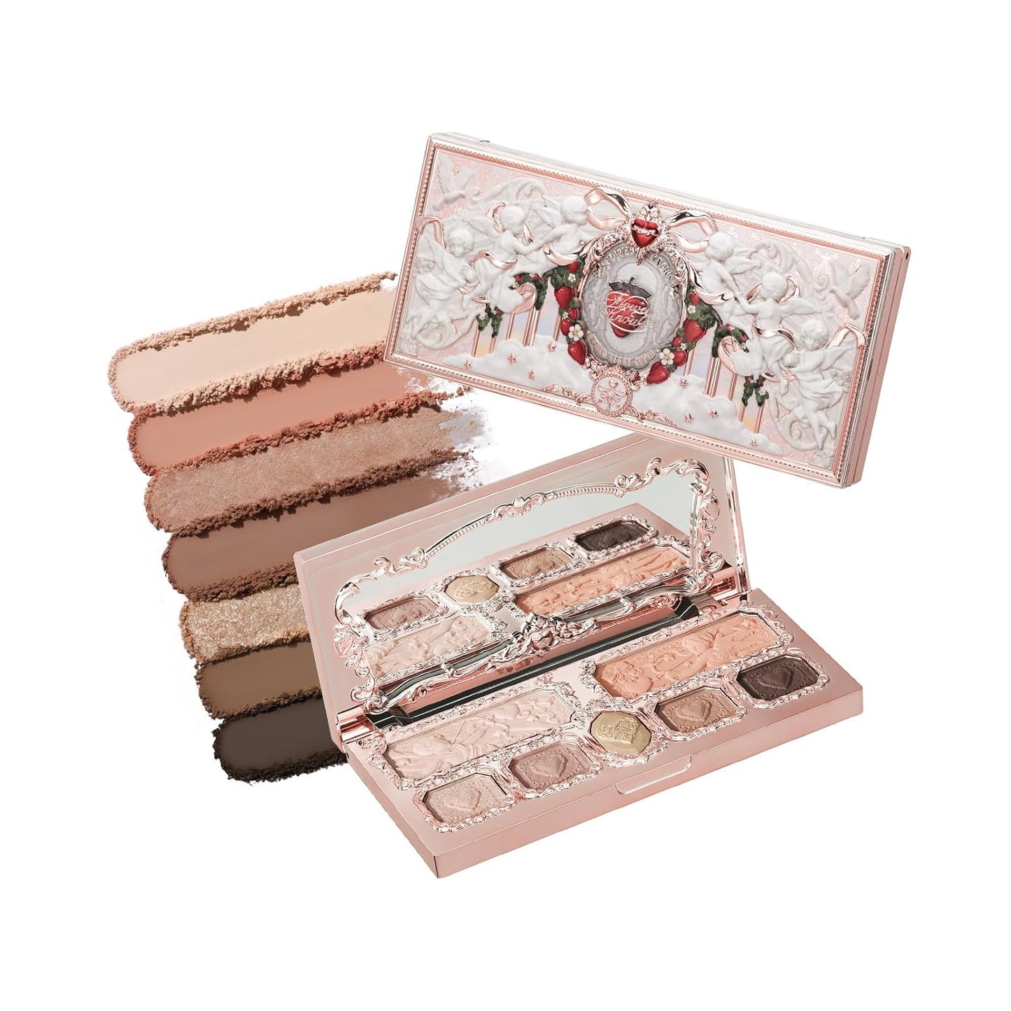 Strawberry Cupid Makeup Palette - 5 Matte & 2 Shimmer Shades | Blendable Pink Face Makeup, 0.49 Oz