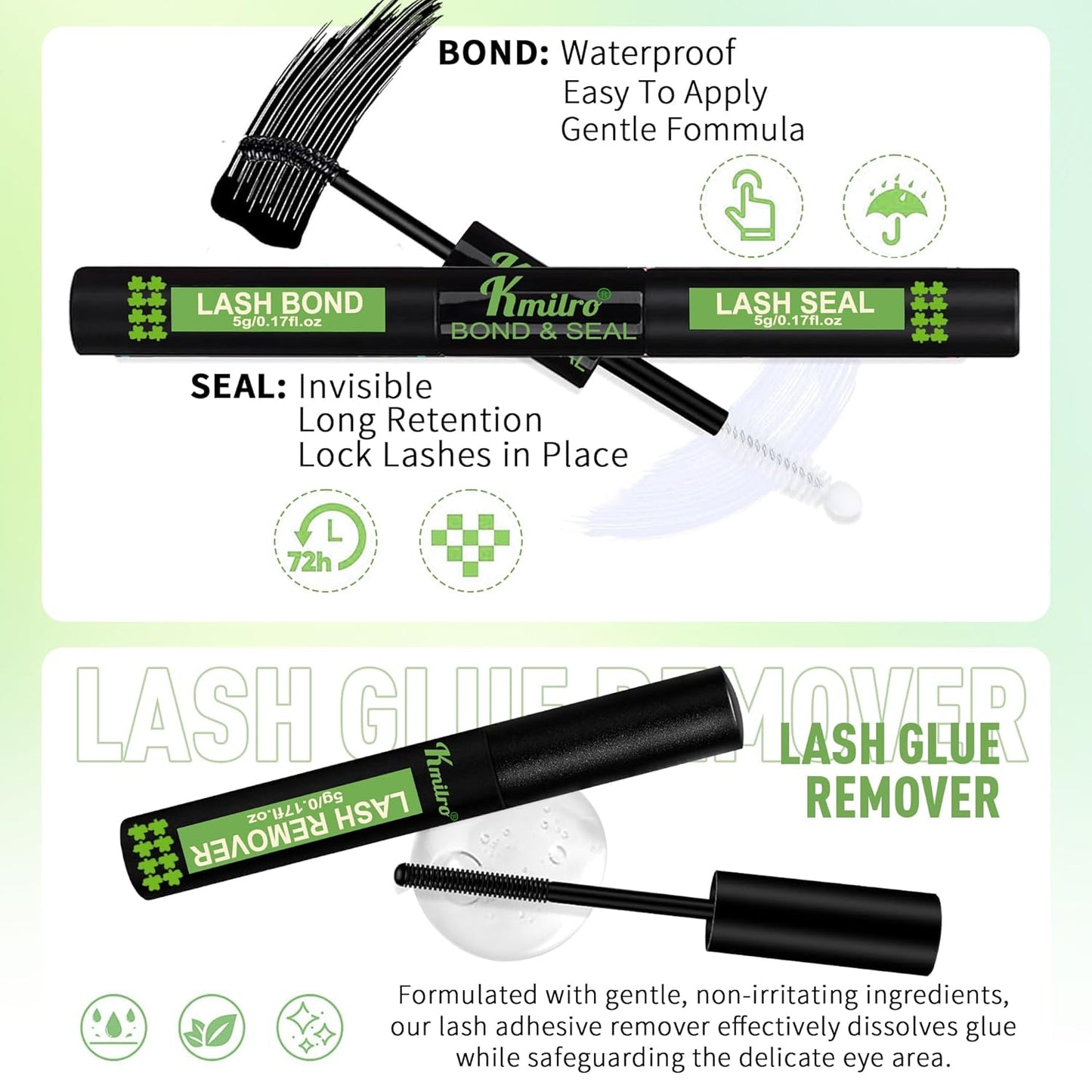 Kmilro Lash Clusters Kit - 224Pcs Volume Eyelash Extensions, 8-18mm Soft Wispy Individual Lashes | Ultra-Thin Black Band