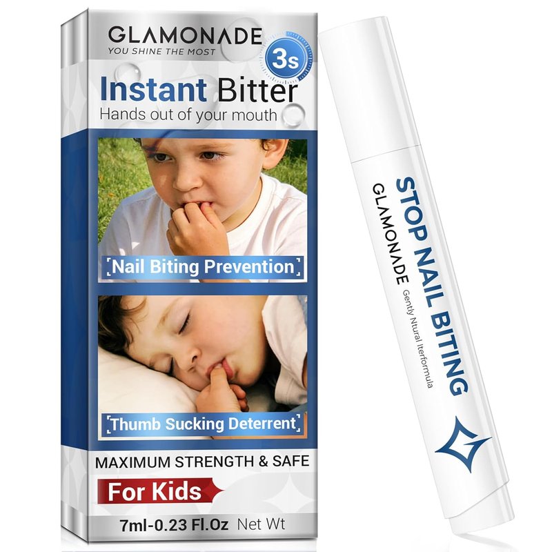 Glamonade Nail Biting Prevention for Kids - Bitter Taste Habit Correction Formula | Non-Toxic & Invisible Matte Finish