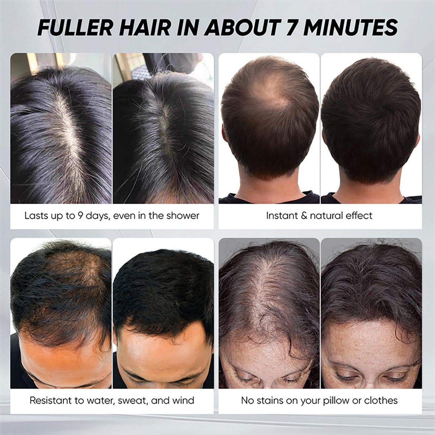 Hair Concealer Cream for Thinning Hair & Bald Spots, Black Root Touch-Up, Waterproof & Sweatproof Scalp Coverage, Natural Filling Cream for Men & Women – 30ml