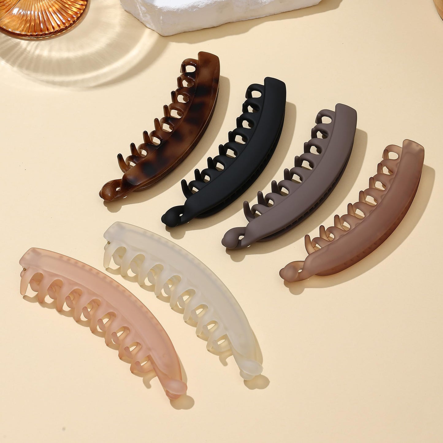 6 Pack 5 Inch Banana Hair Clips for Women Thin Fine Thick Hair,Strong Banana Claw Clips for Hair