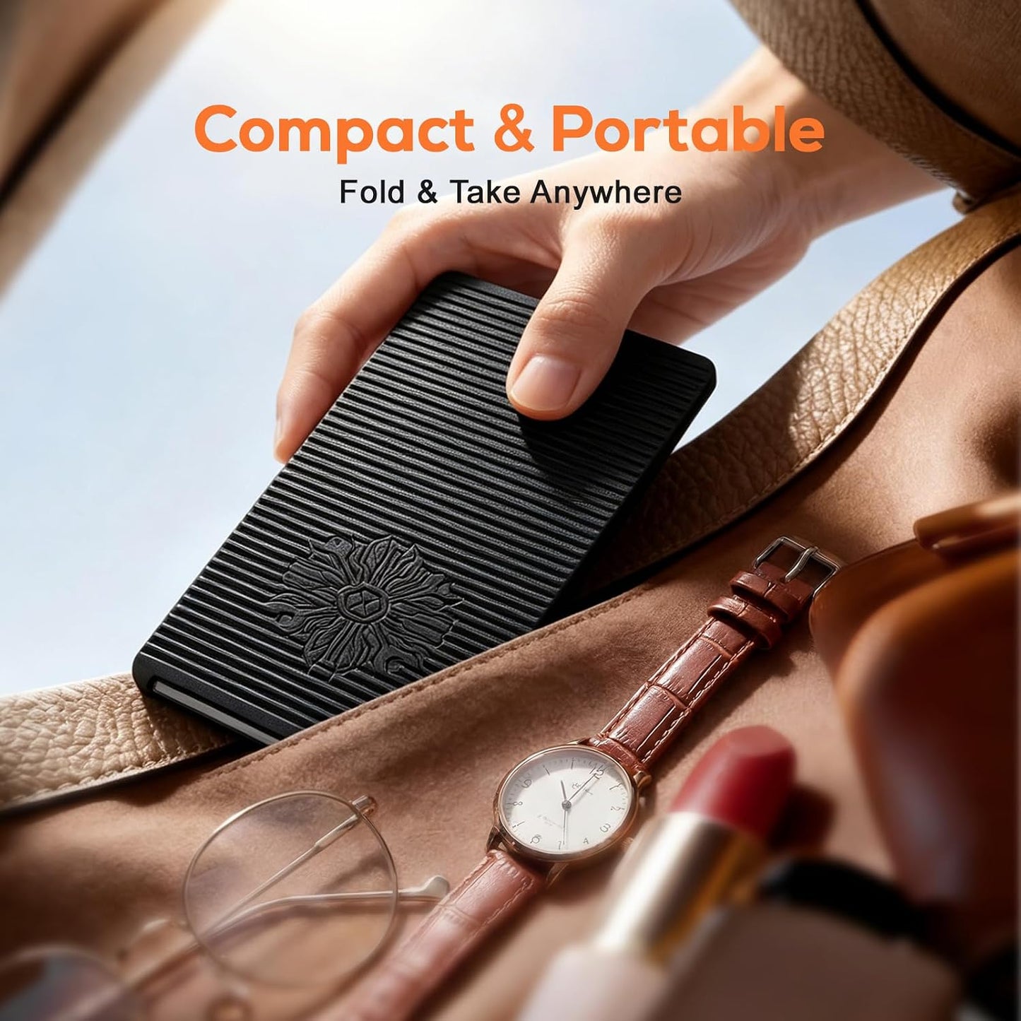 Flexible Silicone Phone Stand - Anti-Slip Holder for Tablet & Laptop | Adjustable Shape, Black