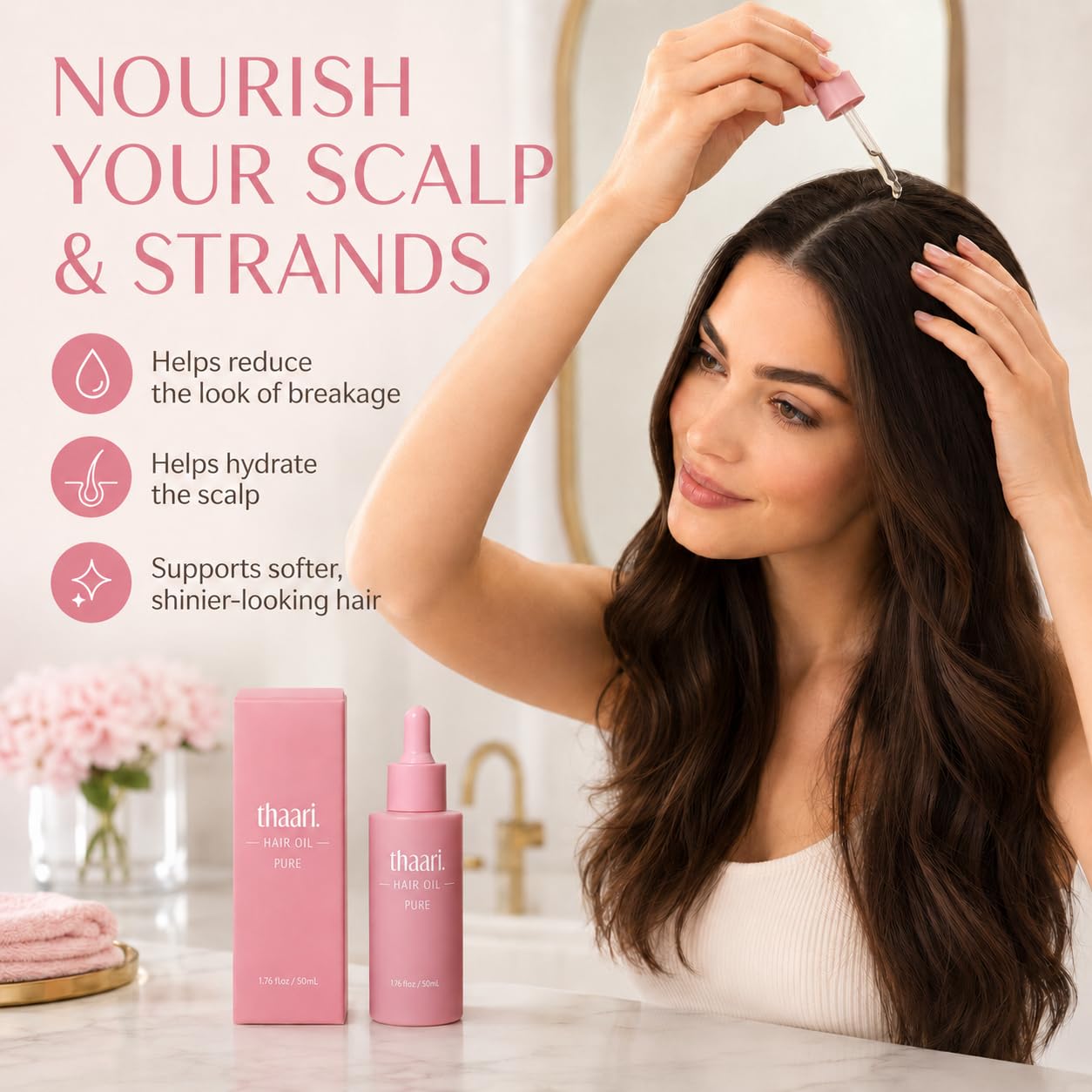 Nourishing Hair Growth Oil Serum - Reduces Breakage & Promotes Healthy Hair | 1.76 fl oz (50 ml)