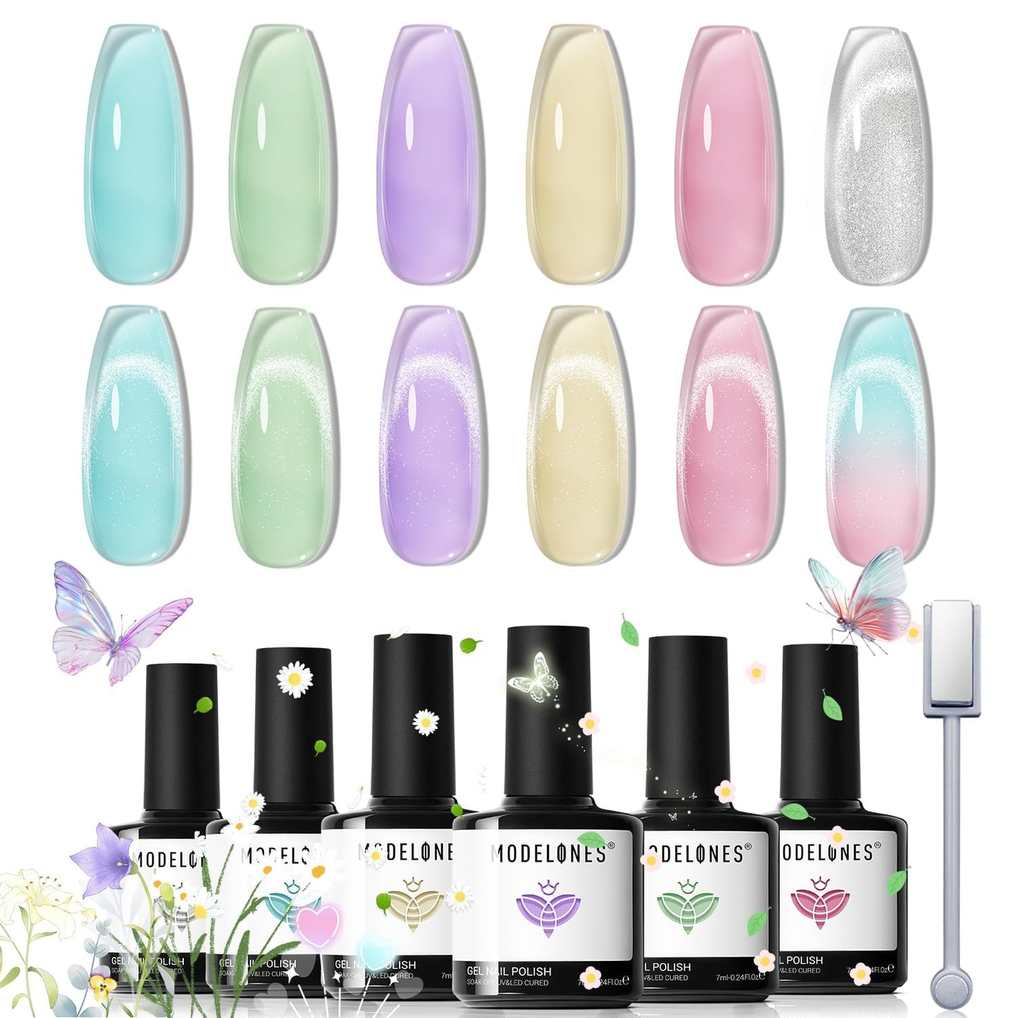 Pink Gel Nail Polish Set - 6 Pastel & Neon Shades for DIY Nail Art | Summer 2026 Collection