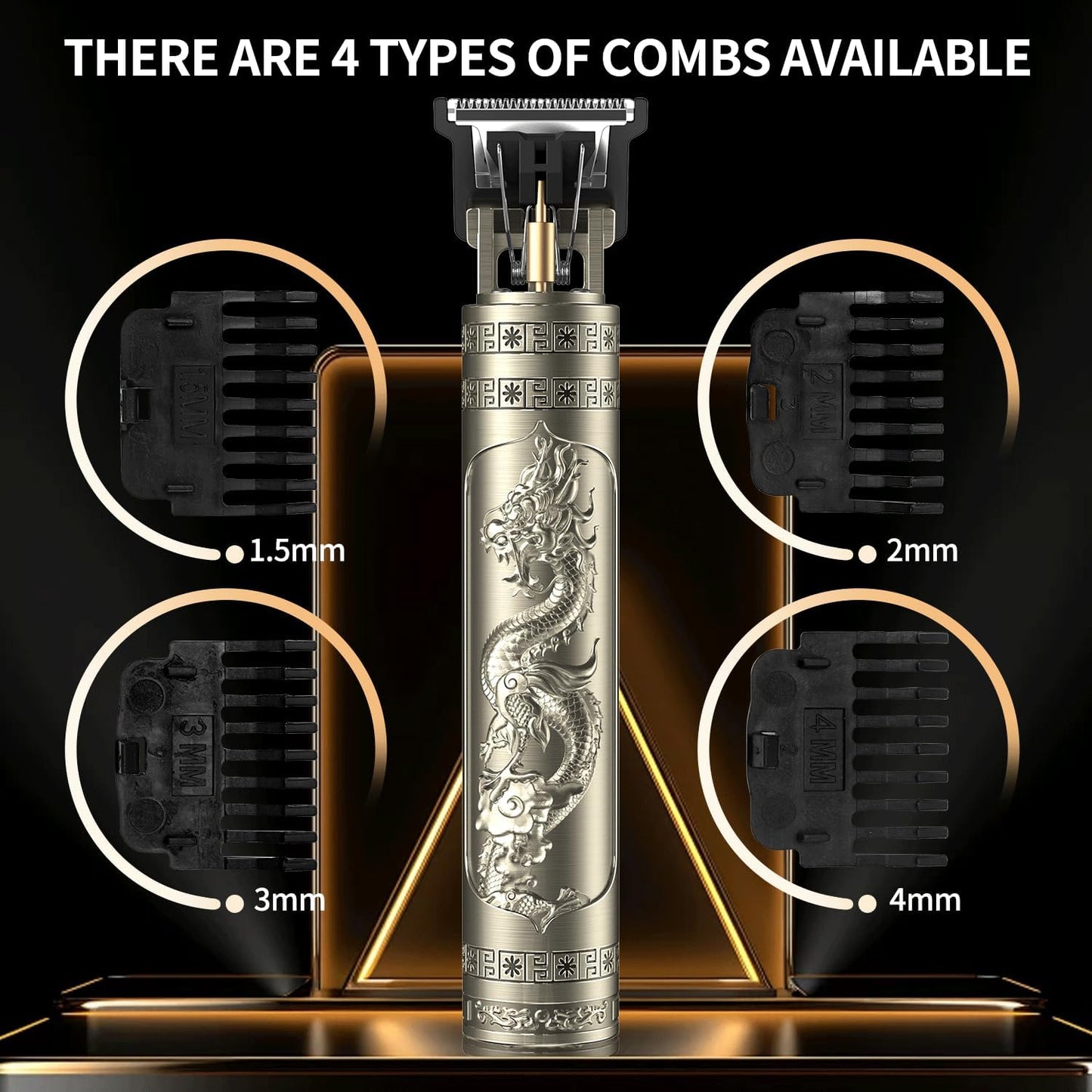 Beard Trimmer for Men - Cordless Rechargeable Hair Clipper & Shaver | Barbershop Quality (Bronze)