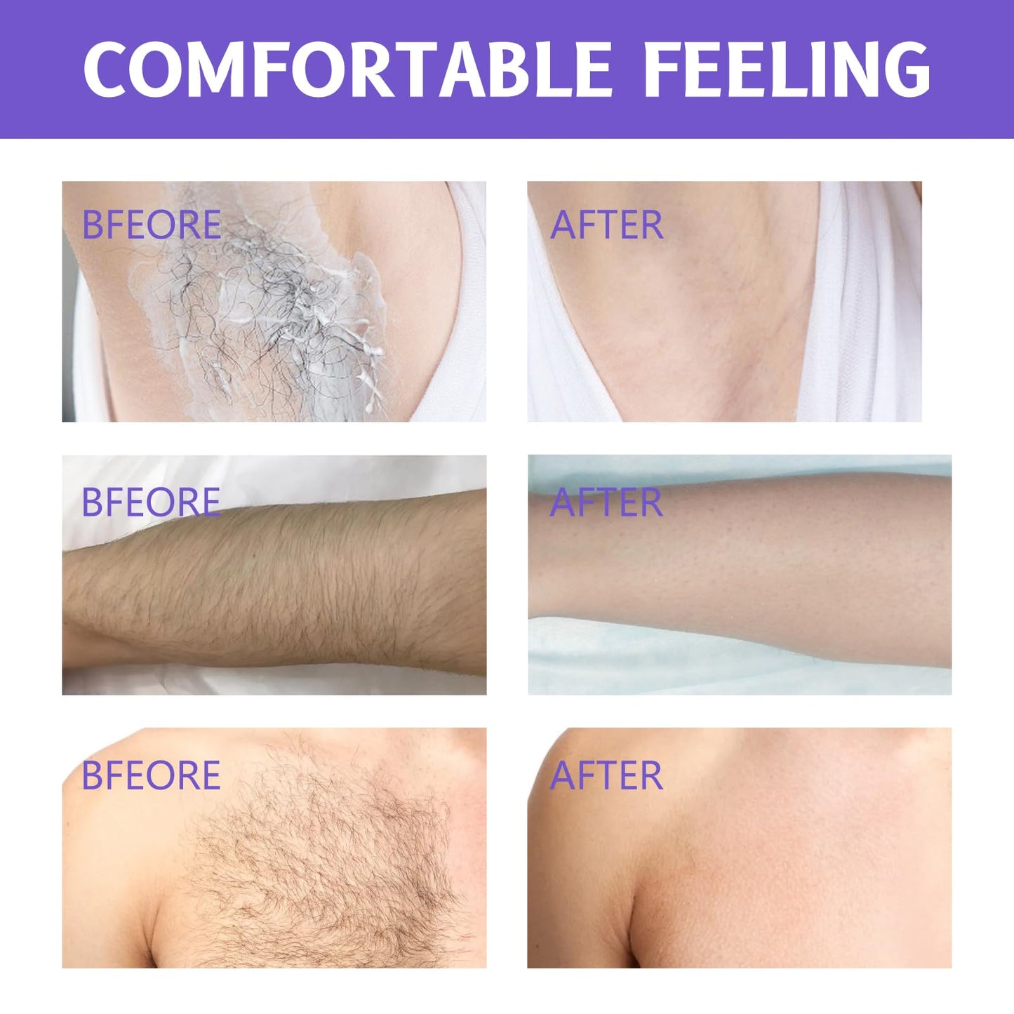 Gentle Hair Removal Cream,Body Hair Removal Cream, Gentle Safe for Sensitive Skin,Hair Removal and Skincare 2-in-1,Durable and Smooth for Men and Women