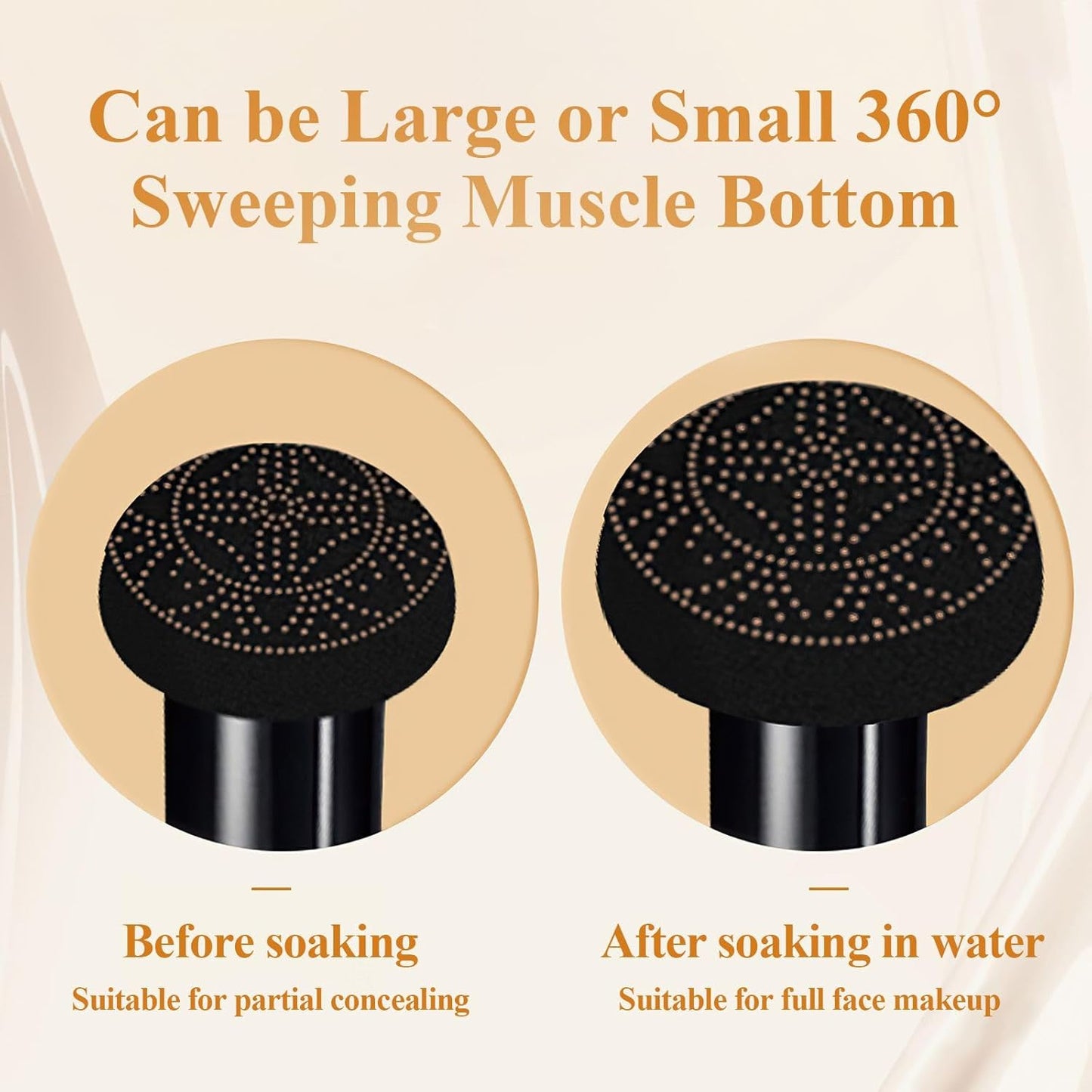 Mushroom Head Air Cushion CC Cream - Waterproof Tattoo Cover Makeup for Mature Skin | Buff Beige, Moisturizing & Long-Lasting