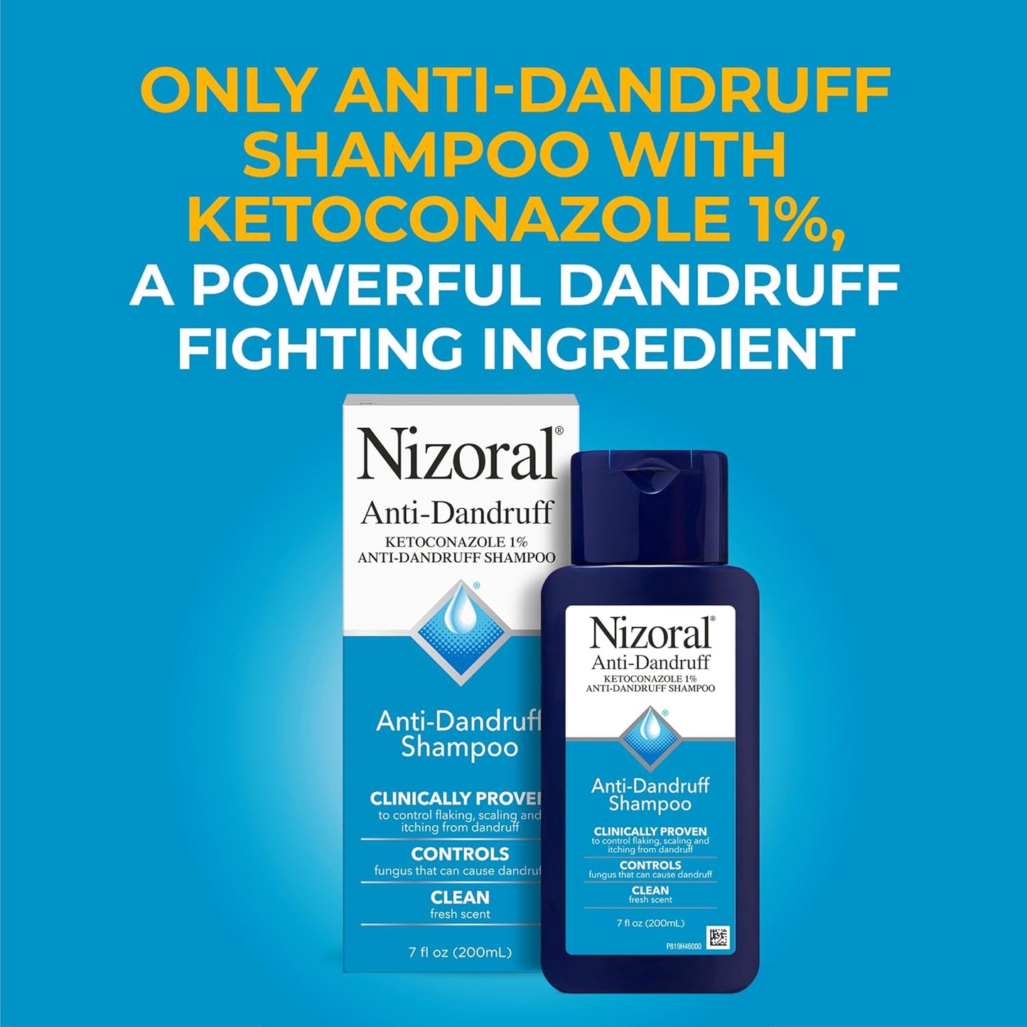 Nizoral Anti-Dandruff Shampoo - 1% Ketoconazole, Fresh Scent | 7 Fl Oz