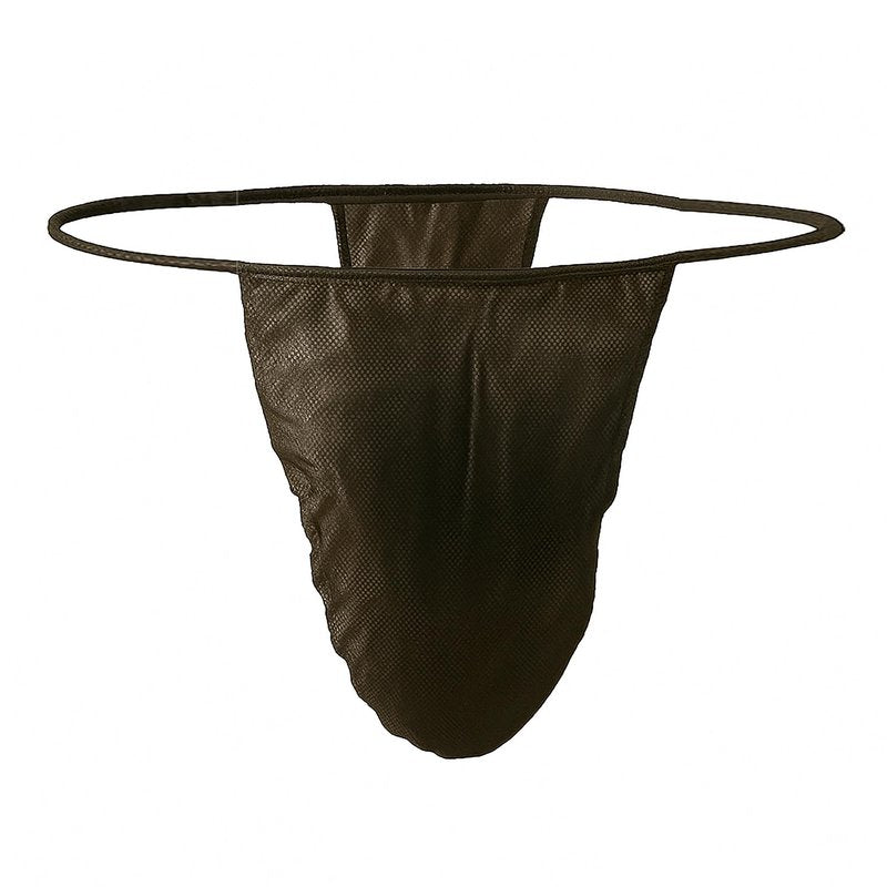 APPEARUS Men’s Disposable Black Thong Briefs – Nonwoven, Soft, Breathable, One Size Fits Most – 36-Pack for Spa, Tanning, Massage, Waxing, Tattoo & Travel Hygiene Use