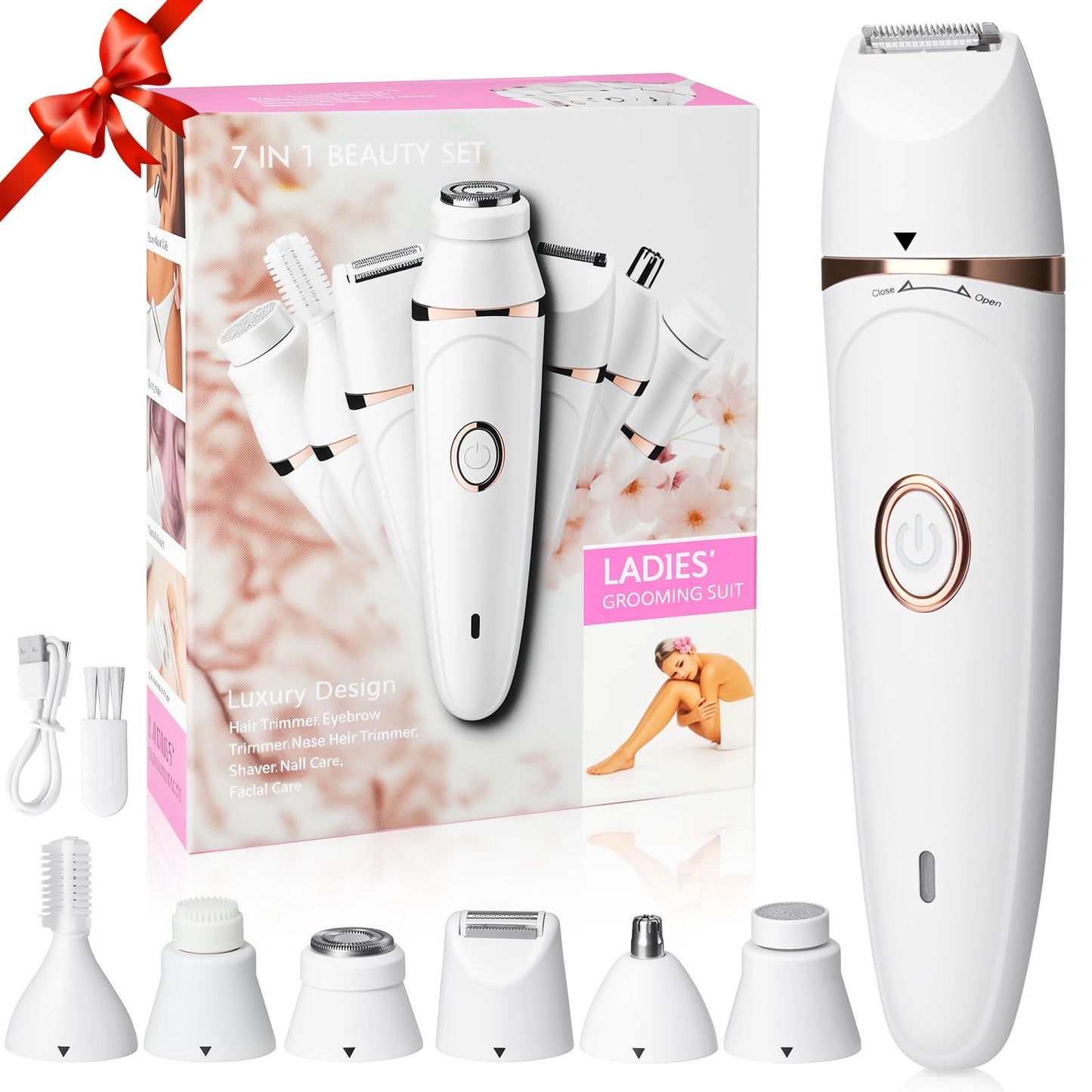 Hair Removal Epilators Facial Bikini Trimmer for Women, Painless Waterproof Electric Foil Shaver Razors for Facial Leg Body Armpit, IPX7 Waterproof & Easy Cleaning