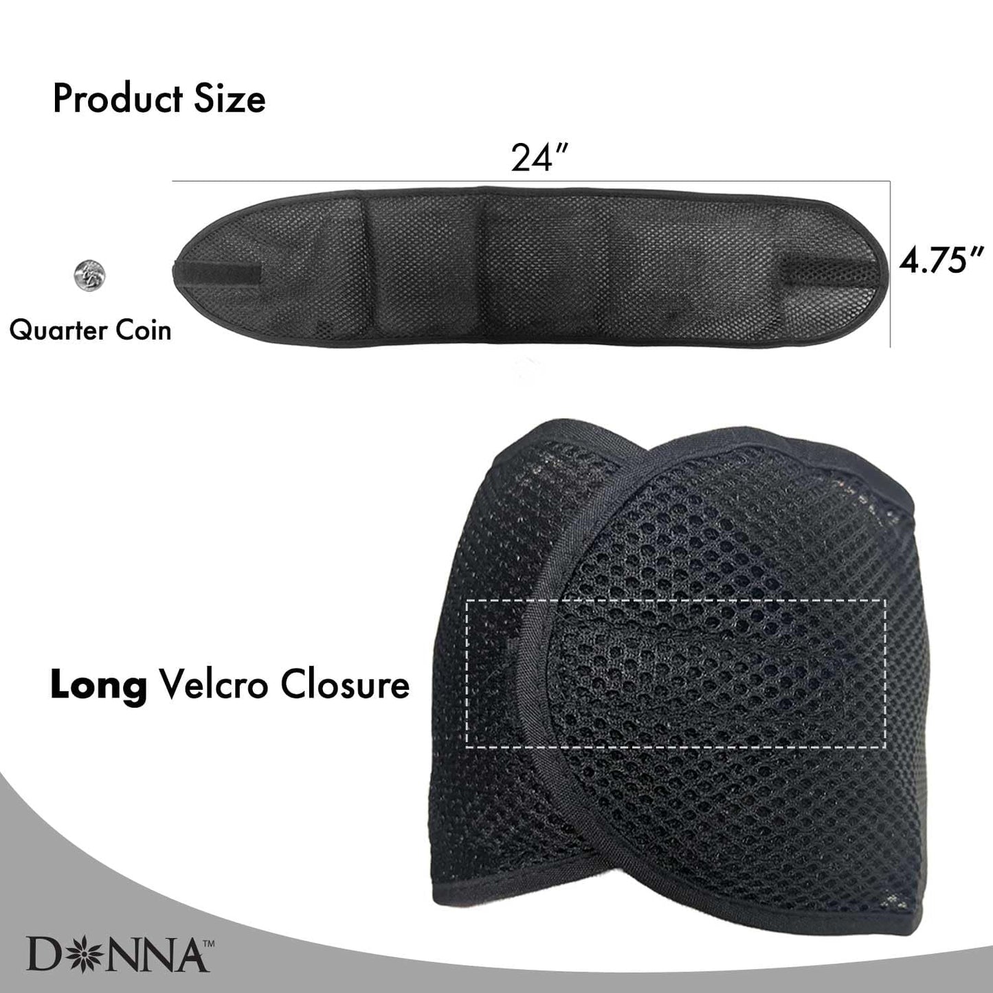 DONNA Deluxe Foam Mesh Wrap with Vitamin E, Head Wraps for Black Women, Hair Wrap for Sleep, Hair Nets for Sleeping, Mesh Hair Wrap, Silk Head Wrap, 1pc