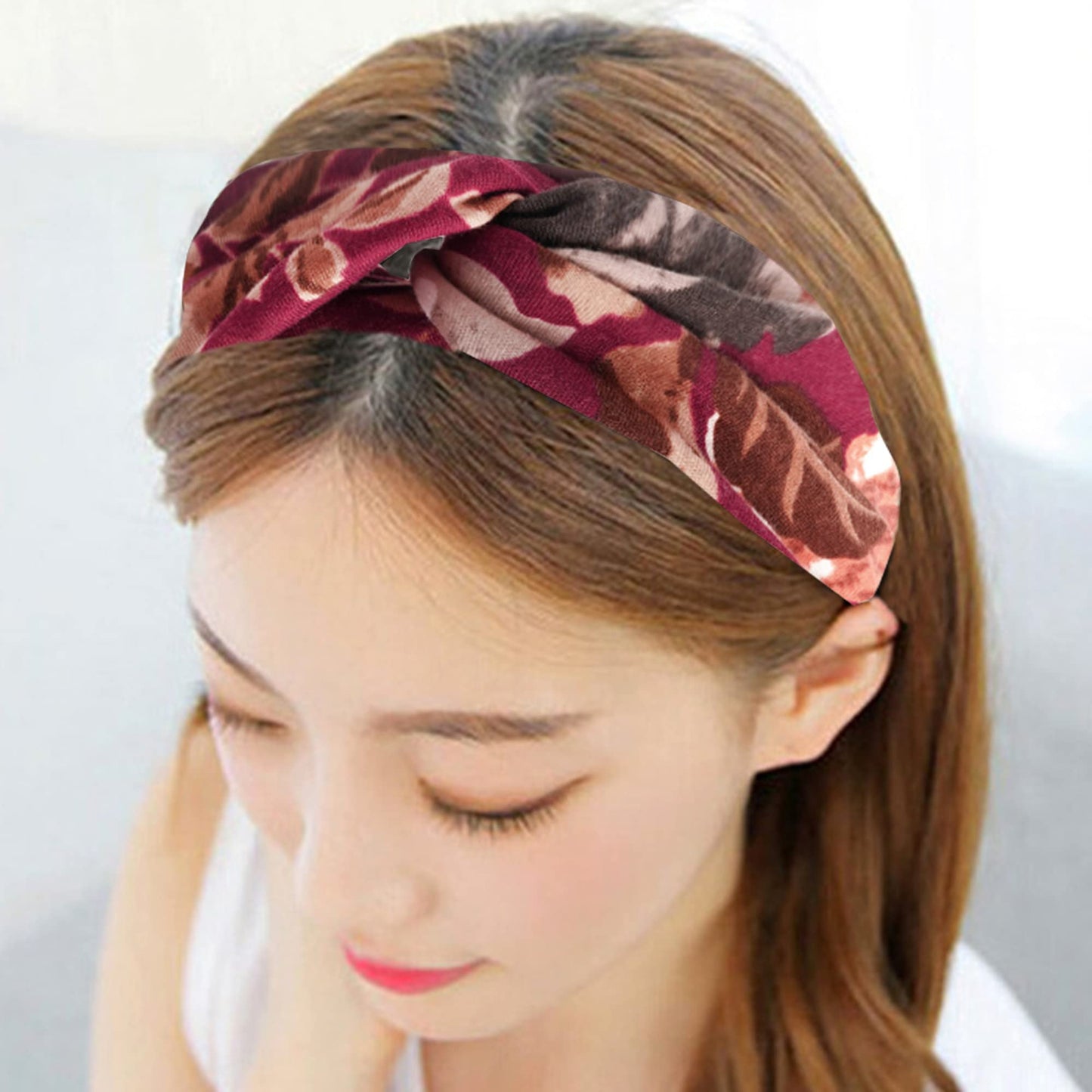 STGDAK Boho Headbands For Women Fashion Criss Cross Hair Bands Stretch Turban Knot Head Bands Yoga Running Sweatband Elastic Headband Stylish Wrap Headbands Hair Accessories for Teen Girls 4 Pack