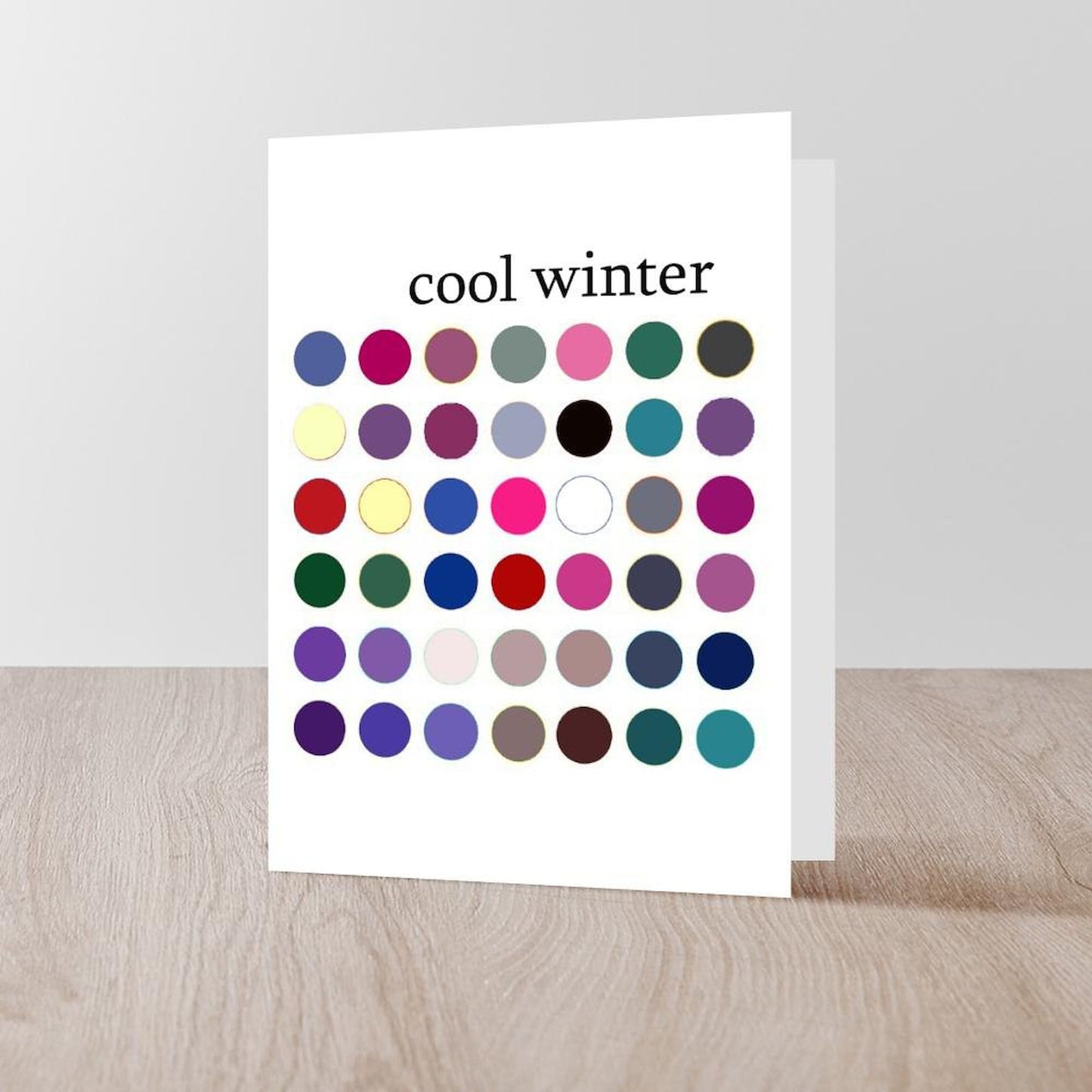 CafePress Color Analysis Card Cool Winter Folded Greeting Card Matte