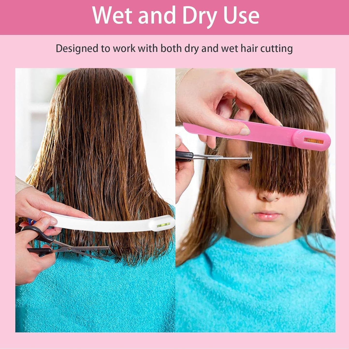 TagRecove Professional Hair Cutting Kit for Women Gifts, Easy-to-Use Split Ends Hair Trimmer, DIY Home Hair Cutting Tools for Bangs, Layers, Bobs, Practical Hair Cutting Clip, Pink