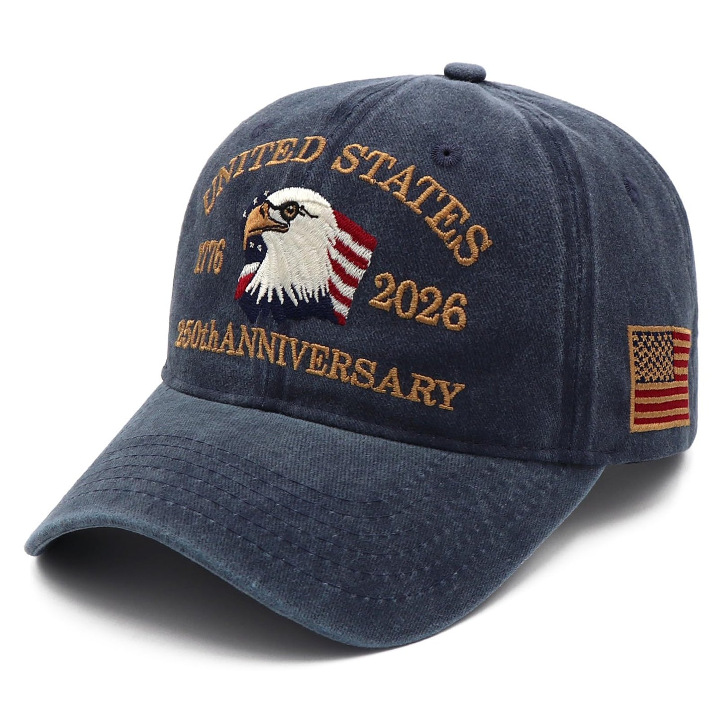 250 Anniversary USA Hat,United States 250th Anniversary Cap,1776-2026 Baseball Cap of Patriotic Hats for Independence Day/4th of July Hats,Fathers Day Hats for Dad Husband Stepdad Blue