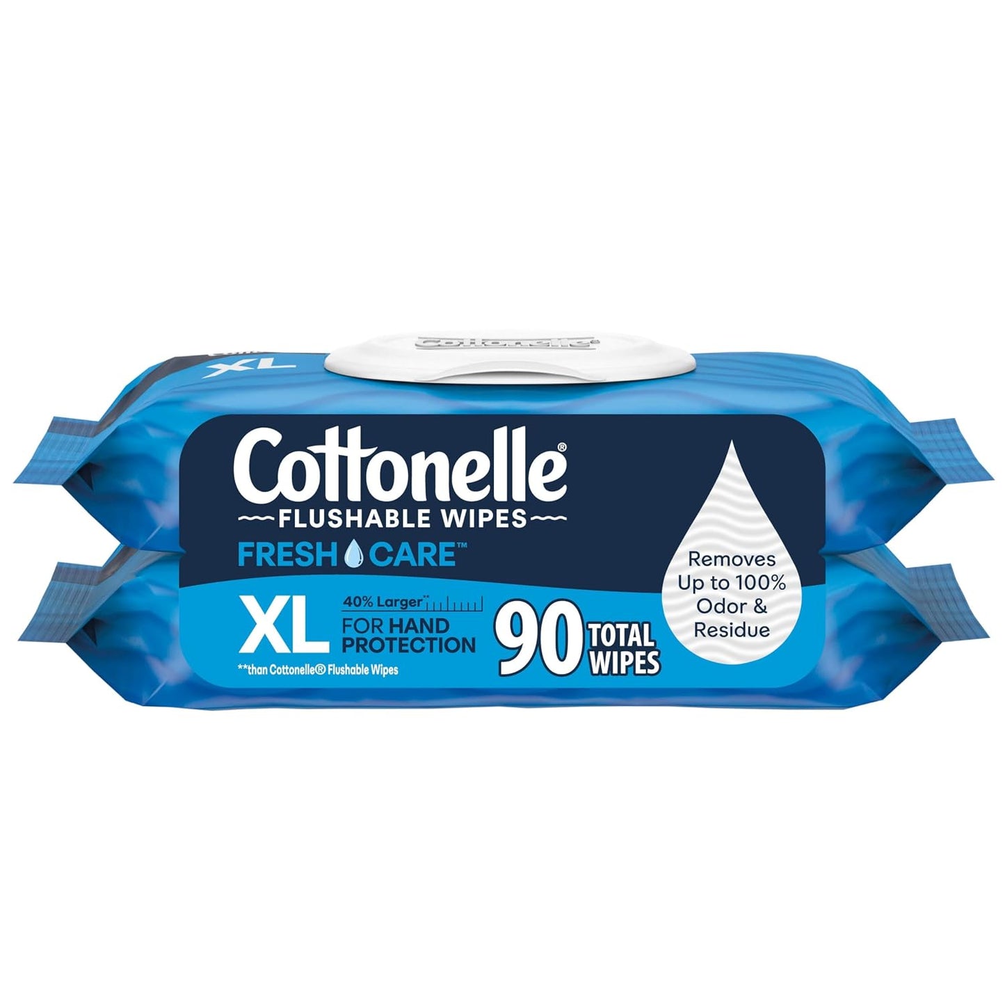 Cottonelle Flushable Wet Wipes - Fresh Feel Adult Wipes | 8 Flip-Top Packs, 42 Wipes Each (336 Total)