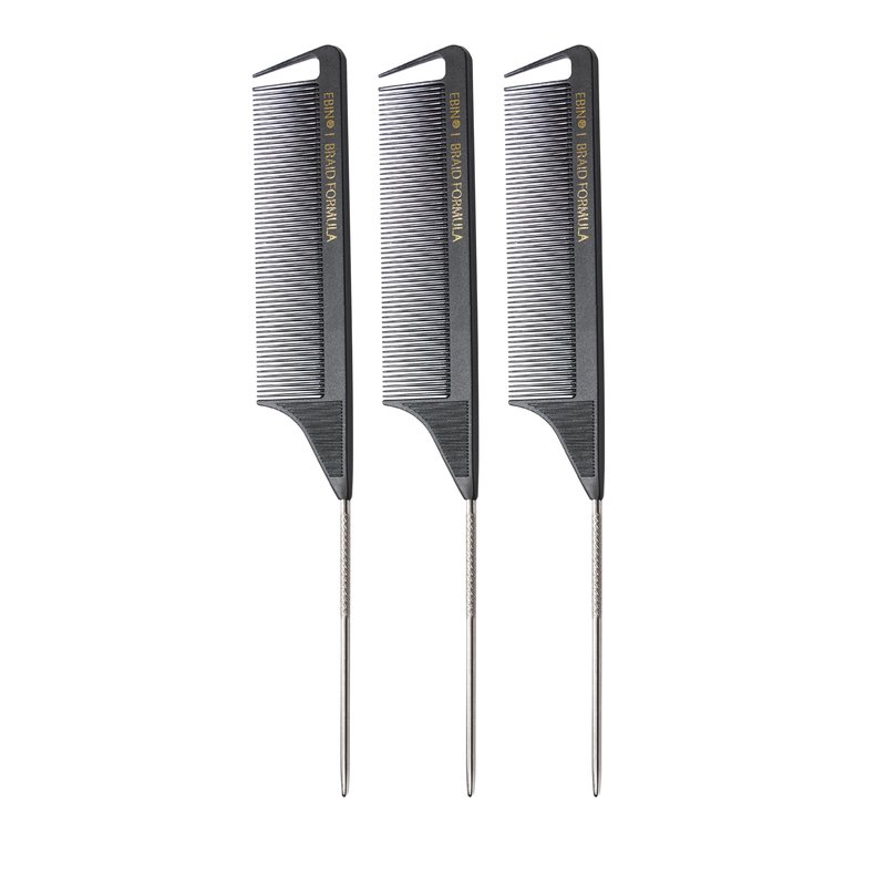Hair Styling Pintail Comb 3pack - Rat Tail Comb for Sectioning, Detangling and Grooming - Heat and Static Resistant for All Hair Types