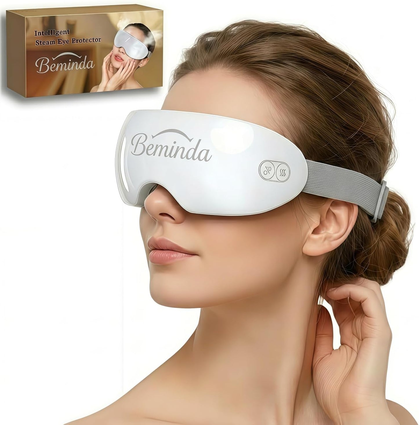 Steam Eye Mask for Dry Eyes - Adjustable Eye Steamer with Heat & Smart Nano Mist | Moisturizing Therapy