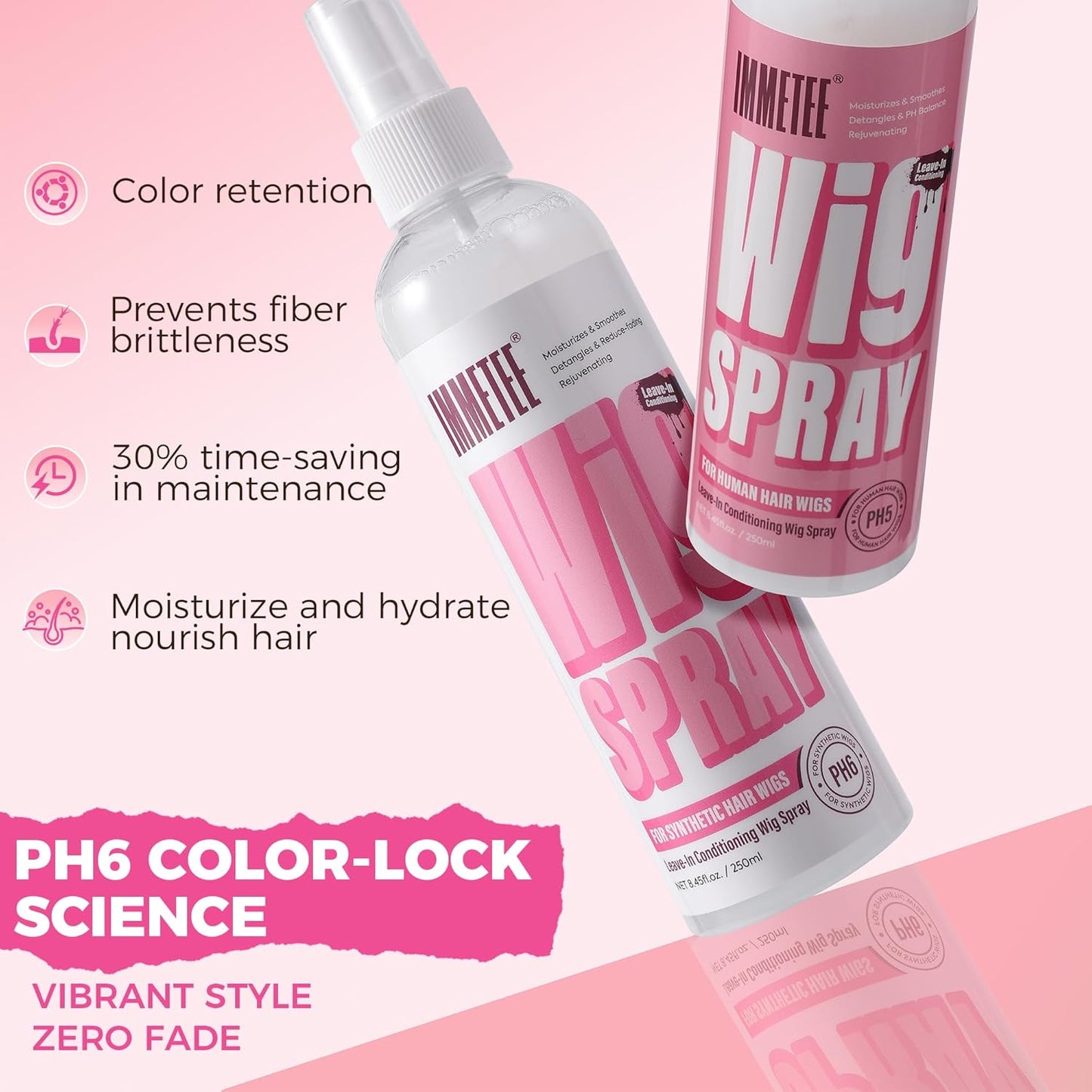 Synthetic Wig Leave-In Conditioner Spray - Detangler & Shine Enhancer | 8.4 Fl. Oz