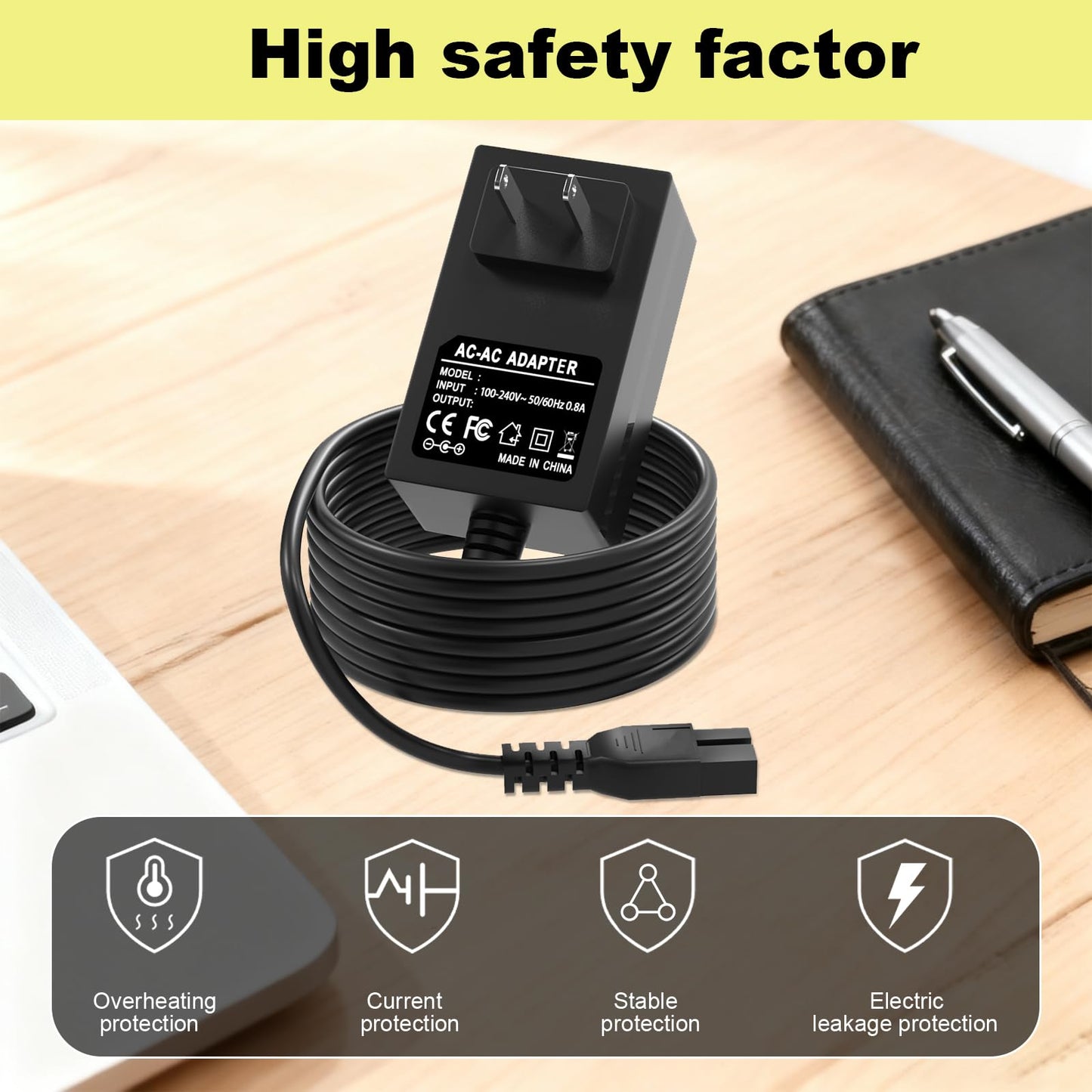 5V Charger for JRL Professional Cordless Hair Rechargeable Trimmer Clippers Compatible with JRL FF2020C FF2020T Power Adapter Cord