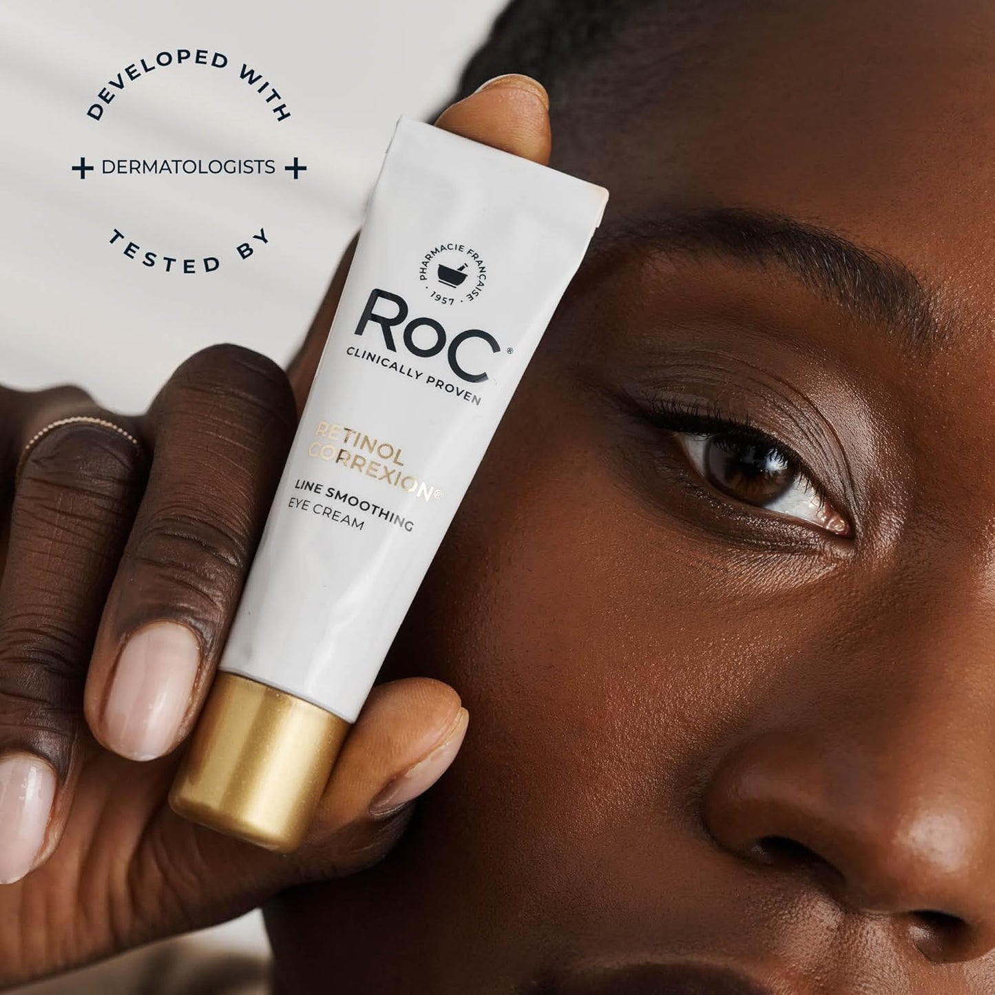 RoC Retinol Under Eye Cream - Reduce Dark Circles & Puffiness | Anti-Aging Treatment for Men & Women, 0.5 oz
