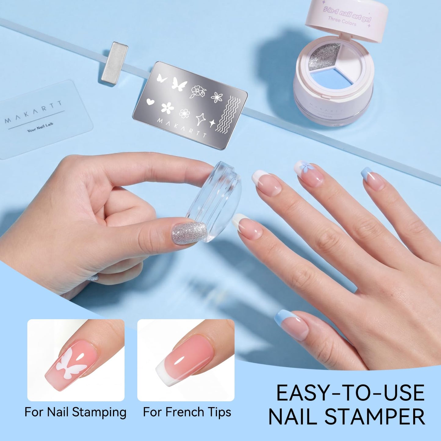 Makartt ColorPot 5-in-1 Nail Art Gel 3 Colors for DIY Nail at Home Salon