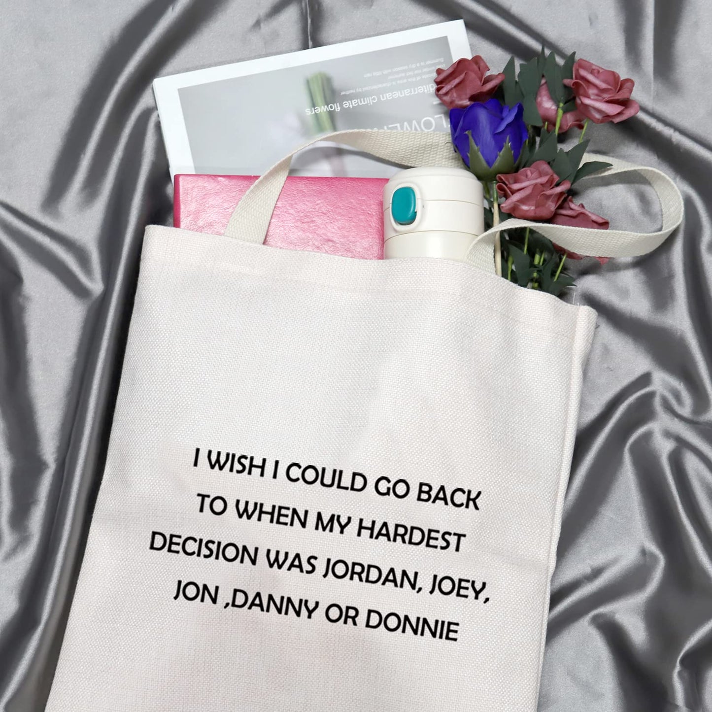 GJTIM Classic Boy Music Band Fan Gift When My Hardest Decision Travel Pouch Celebrity Gift Makeup Bag for Music Lovers(On Block LYTote)