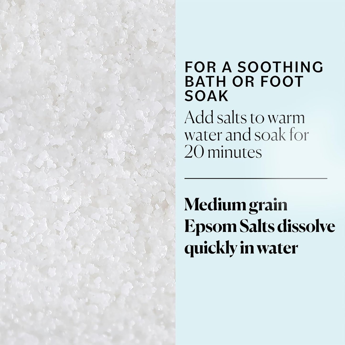 Epsom Salt Bath Soak - 100% Pure Magnesium Sulfate USP - Unscented 5 lbs Resealable Bag | Natural Vegan Self-Care