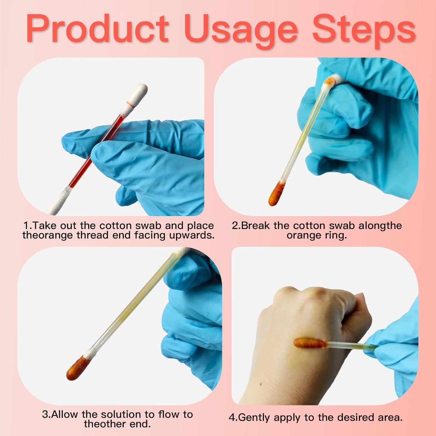 Cotton Iodine Swabs - 100 Individually Wrapped Disposable Iodophor Swabsticks for First Aid & Emergency Care | Medical Safety Kit