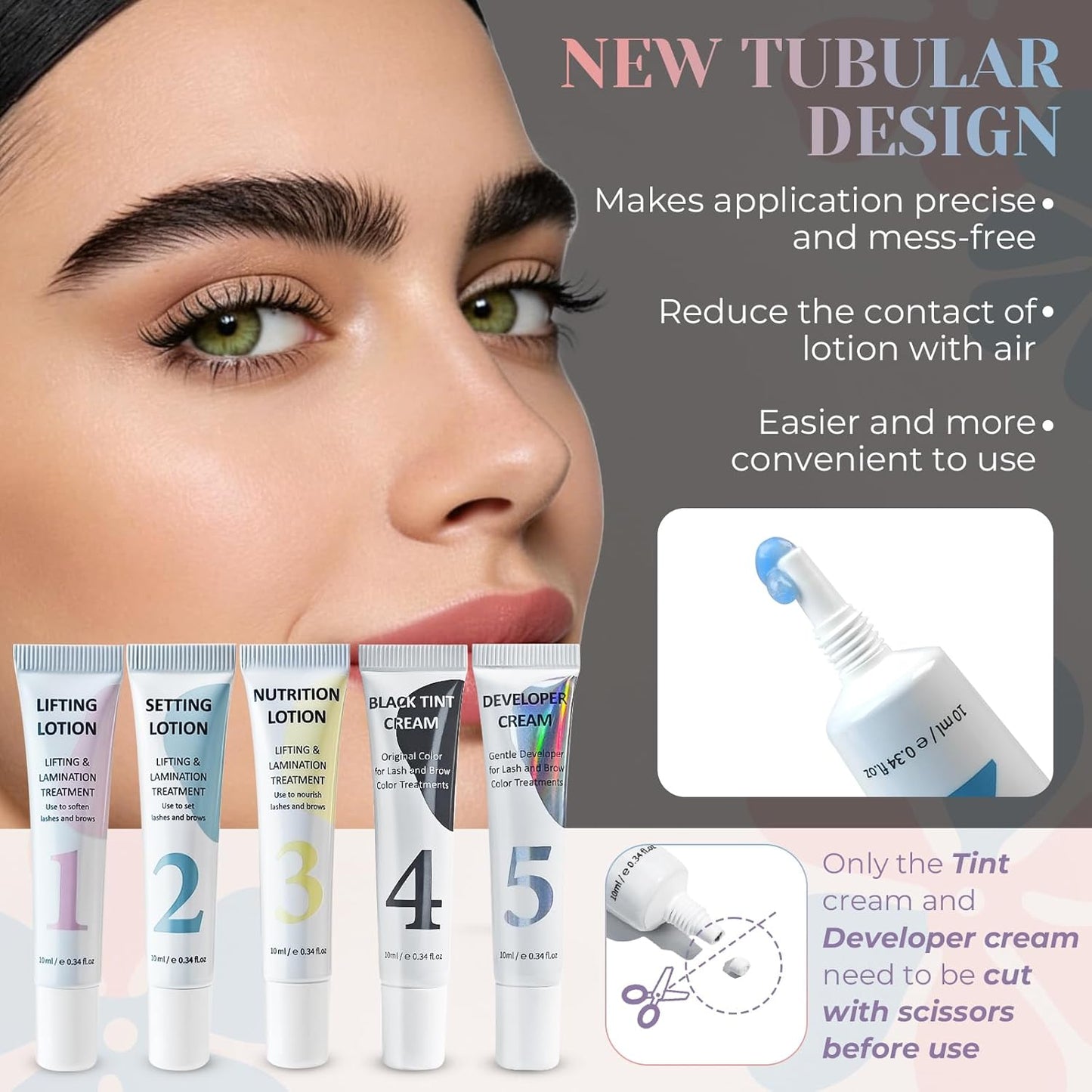 Lash Lift & Brow Lamination Kit - Salon-Grade Curling & Coloring | 10ml Full Tube Design