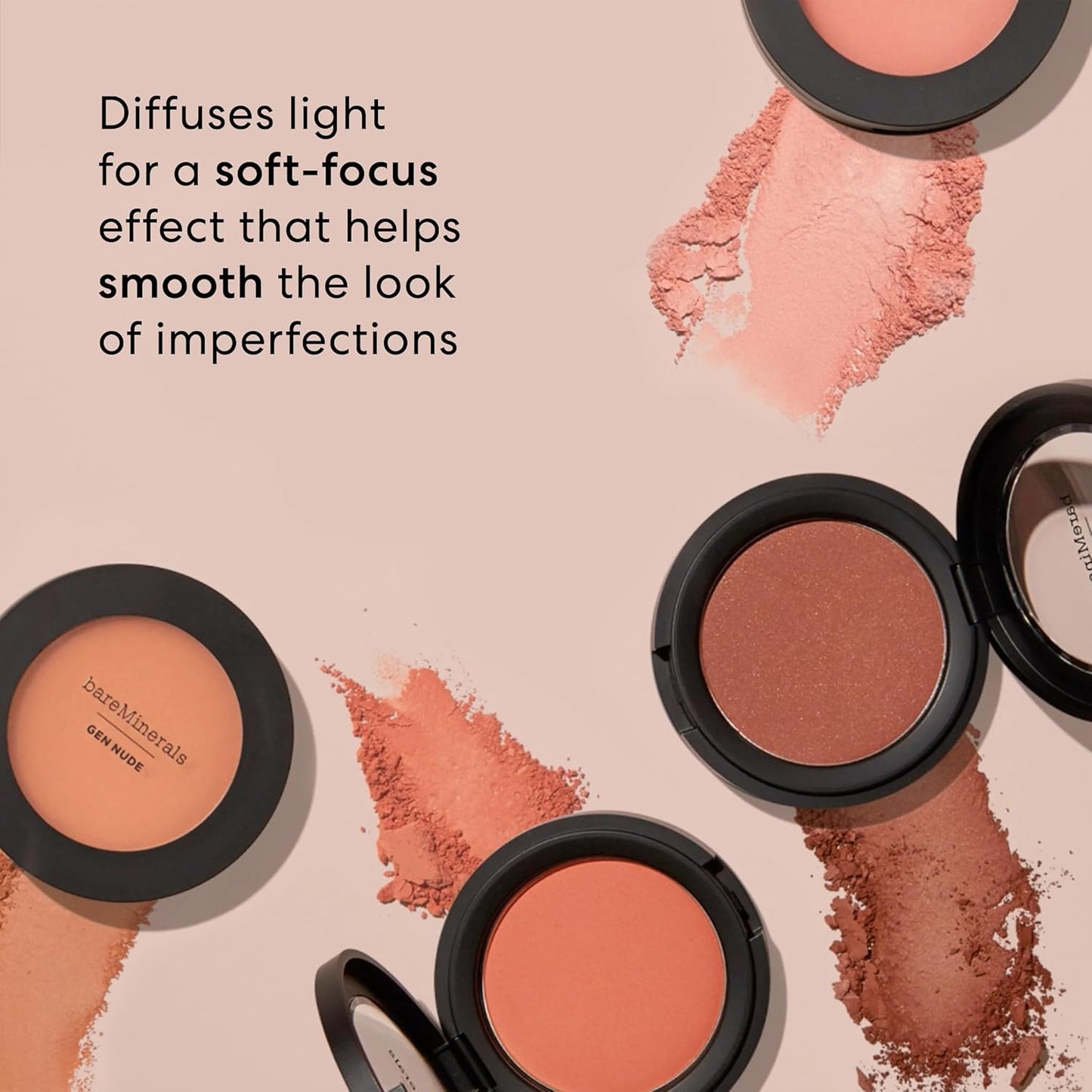 bareMinerals Gen Nude Powder Blush - Mineral-Based Pressed Blush for All Day Wear | Buildable Coverage, Matte Finish
