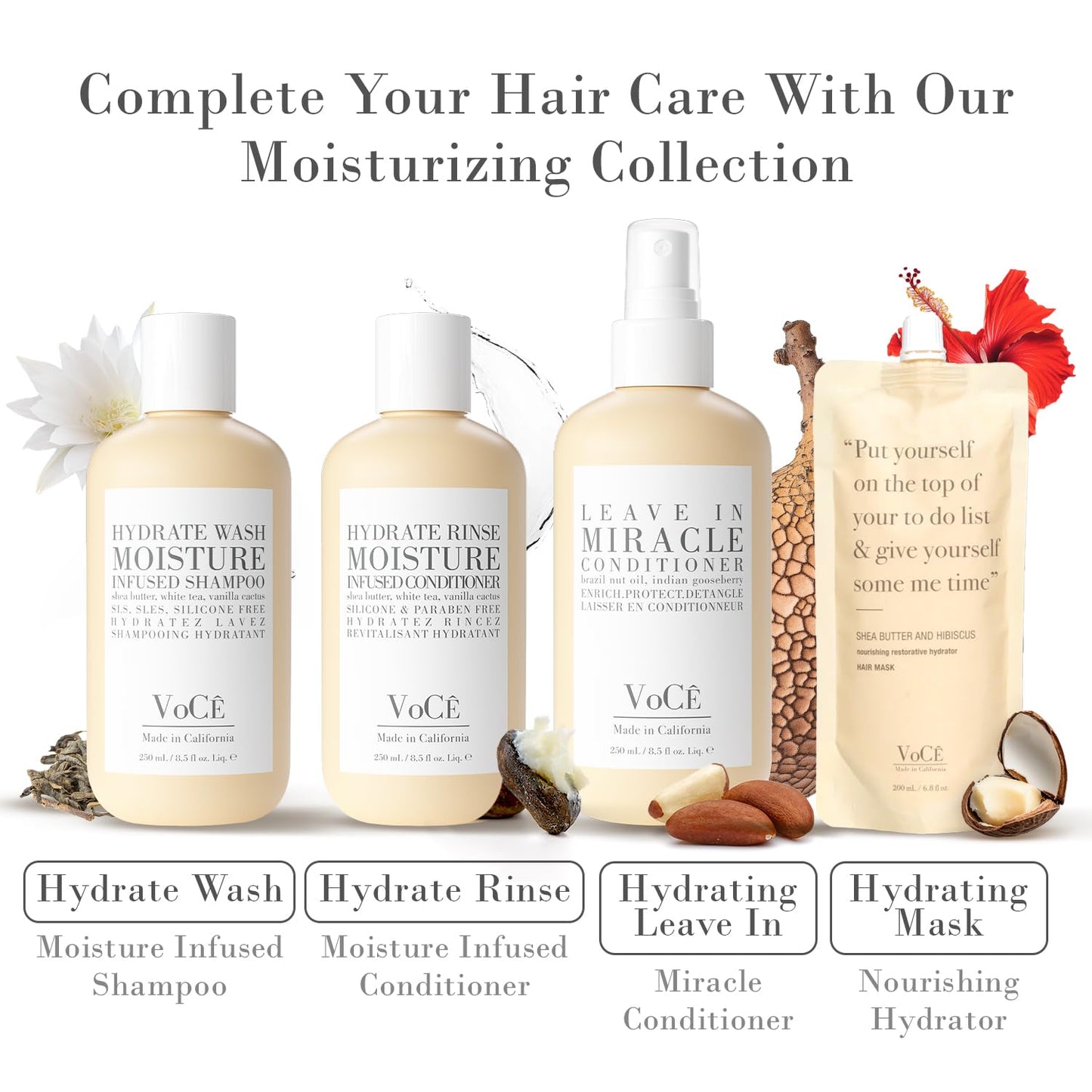 VoCÊ Haircare Natural Shea Butter & Hibiscus Moisture Hair Mask 6.8oz