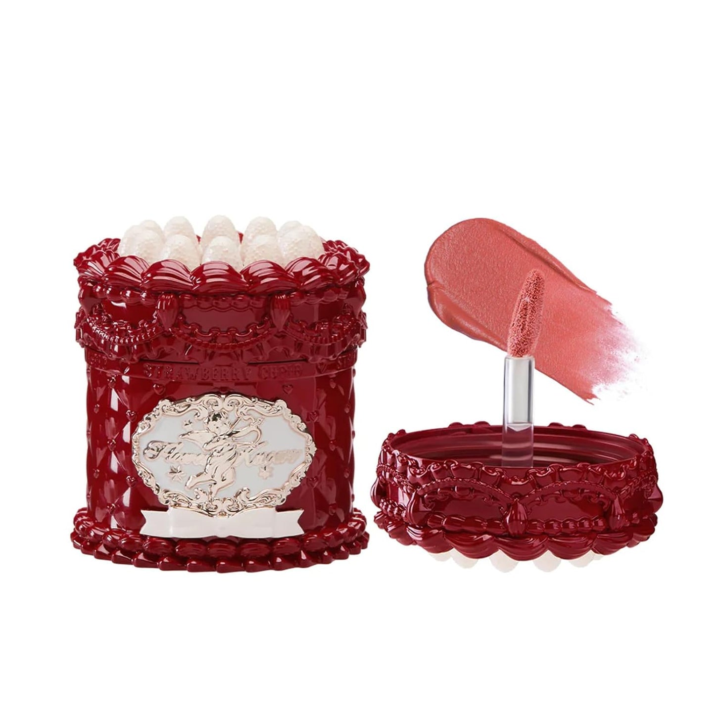 Flower Knows Strawberry Cupid Cake Lip Cream - Mauve Rose Pink Velvet Matte, Lightweight Hydrating Formula, Vegan