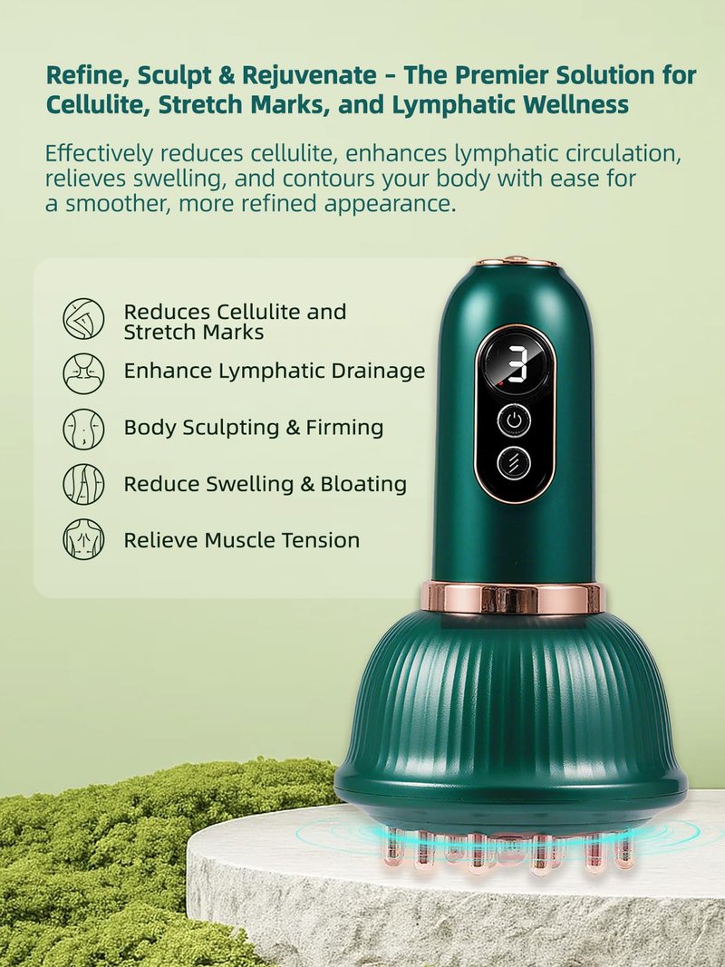 DiDEER Lymphatic Drainage Massager & Anti Cellulite Massage Tool, for Legs, Arms & Belly, Body,Helps Reduce Stretch Marks & Cellulite,With Microcurrent, Light Heat & Vibration - Body Sculpting Machine