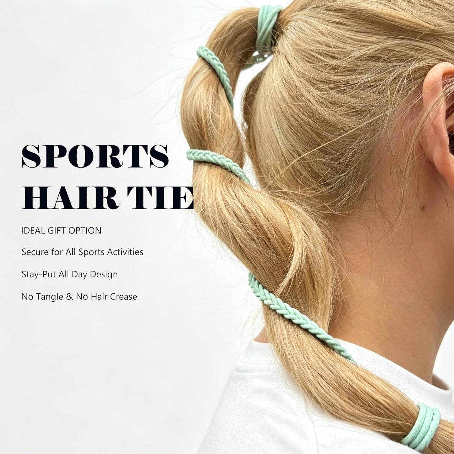 Colorful Spiral Hair Ties - 3 Pack Elastic Ponytail Holders for Short Fine Hair | Damage-Free, No Hooks