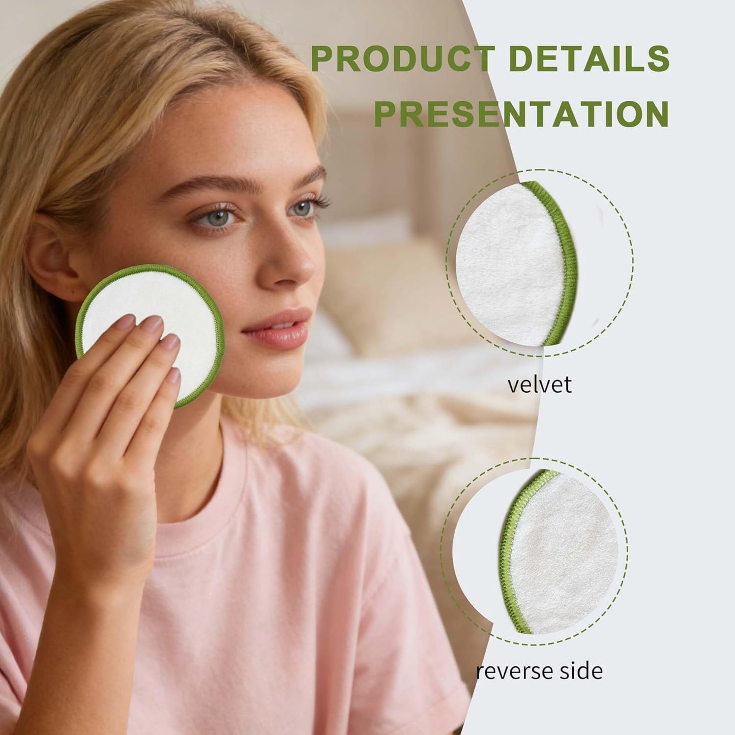 Reusable Cotton Rounds - 28 Pack with Washable Bag & Box | Eco-Friendly Makeup Remover Pads for Skincare