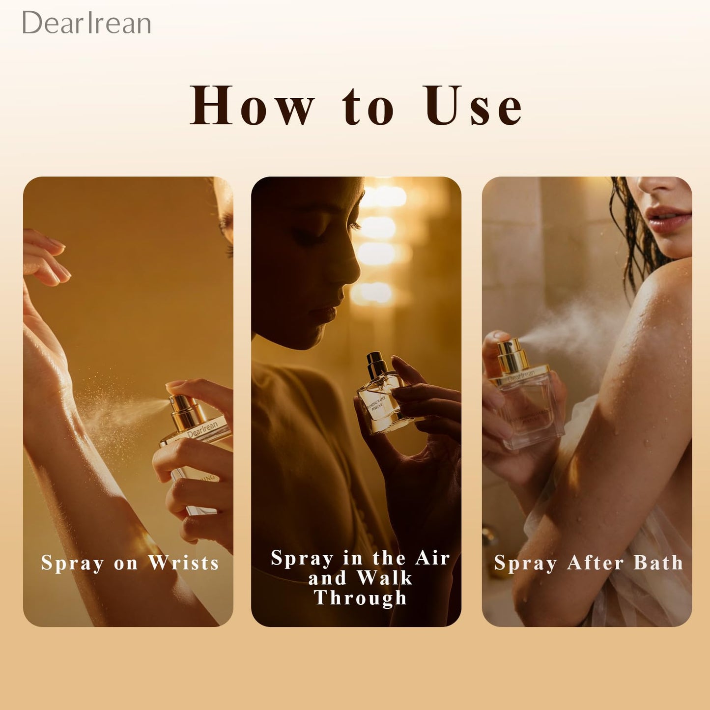 Dear Irean Perfumes for Women, Long Lasting Floral Romance Luxury Perfume with Rose and Jasmine, Mini Samples Travel Size Portable Perfume, Perfect Gifts for Teen Girls, Ladies, Women, Men, 0.34 Oz