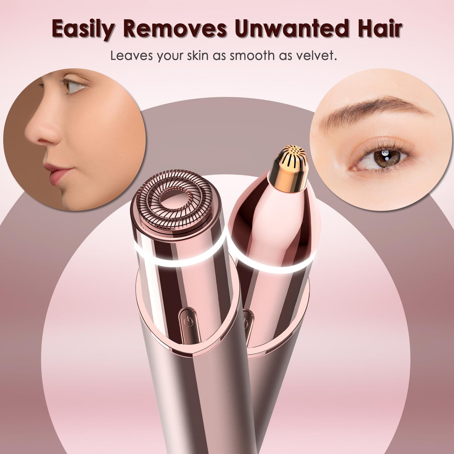 Gurelax Replacement Heads for Facial Hair Remover, Gen 3 Replacement Blades Intended for Flawless Finishing Touch, New Version Upgraded Replacement Blades Refill (1+1)