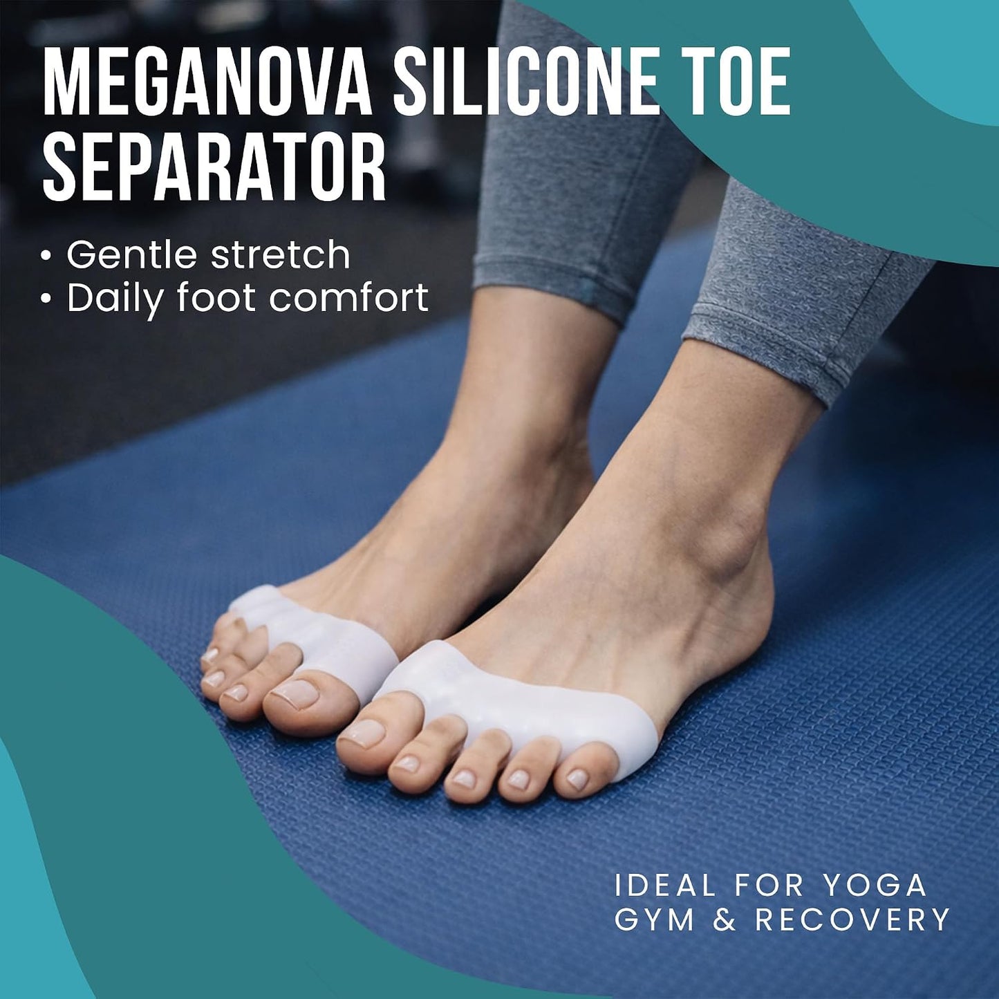 Toe Separators for Men and Women - Gel Spacers for Bunion & Hammer Toe Relief | Regular Size Foot Alignment Aid